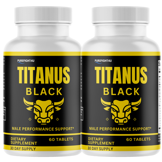 Titanus Black Advancement Natural Supplement for Peak Performance - 2 Bottles 120 Tablets