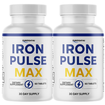 Iron Plus Max Performance Supplement for Energy and Confidence | 2 Bottles 120 Tablets
