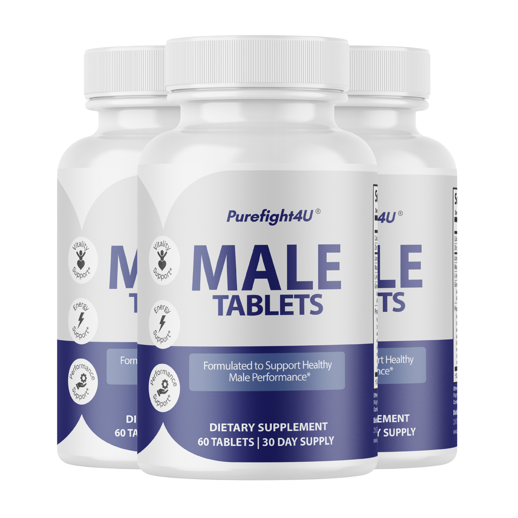 Male Tablets Daily Wellness Support for Energy & Vitality Supplement- 3 Bottles