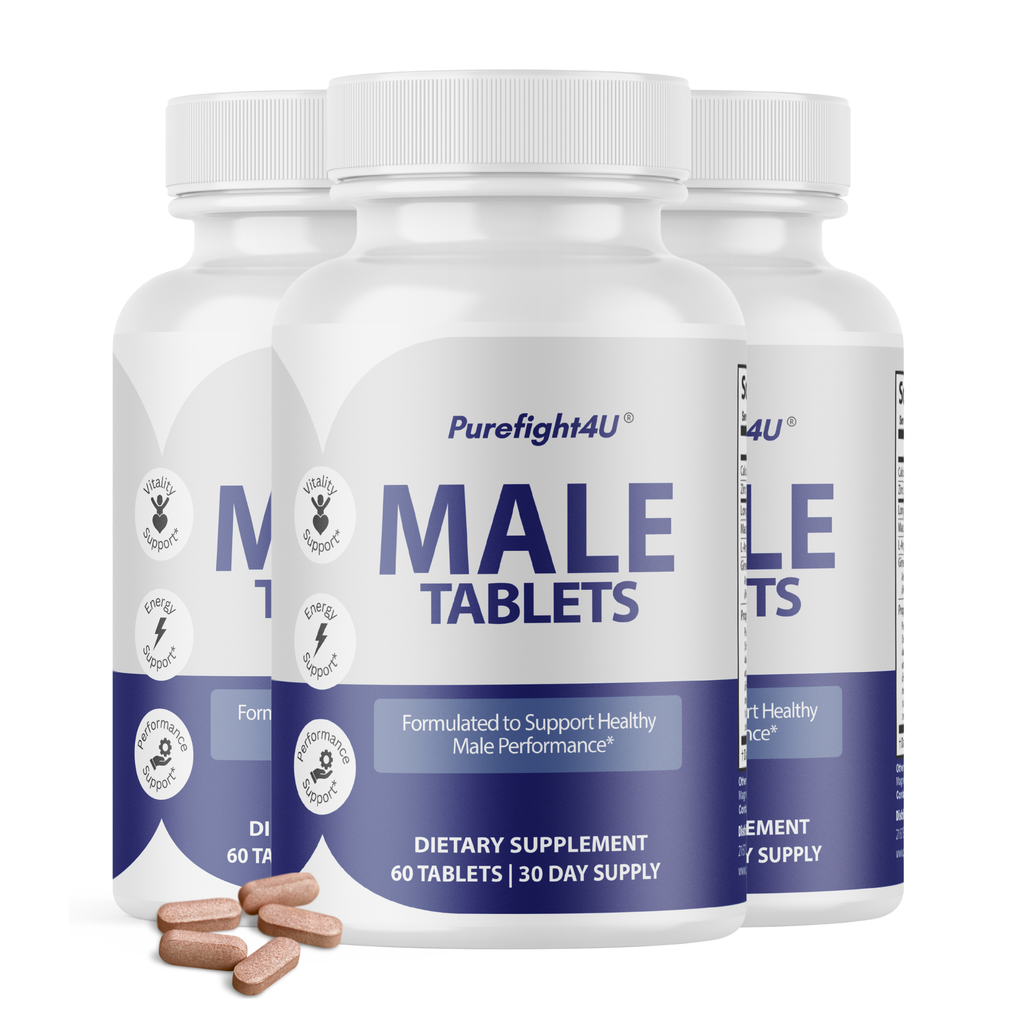 Male Tablets Daily Wellness Support for Energy & Vitality Supplement- 3 Bottles