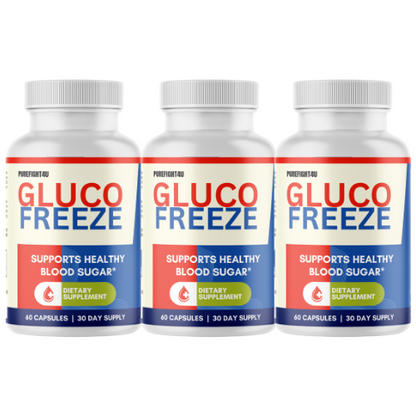 Gluco Freeze Natural Formula Blood Sugar Support Supplement, 60 Capsules