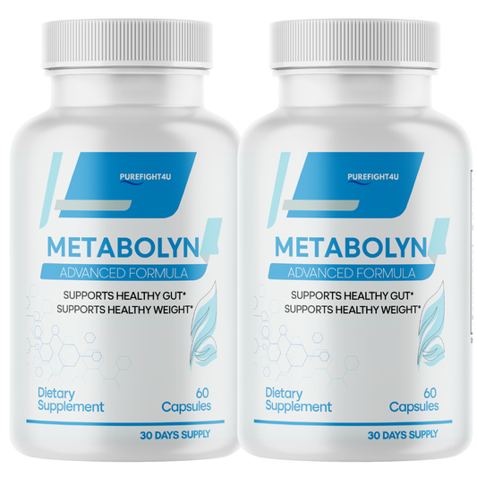 Metabolyn Supplement Weight Loss Support Formula - 60 Capsules - 2 Bottles