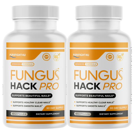 Fungus Hack Pro Toe Nail Care Supplement - 2 Bottles 120 Capsules