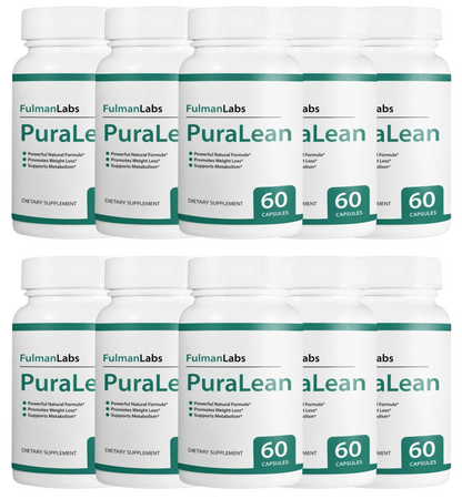 Official PuraLean Pills, Advanced Formula 10 Bottles 600 Capsules