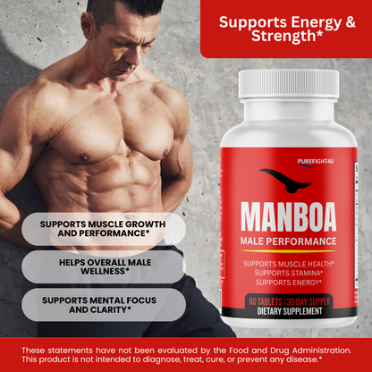 Manboa Male Performance Formula Maximum Strength Dietary Supplement- 60 Tablets