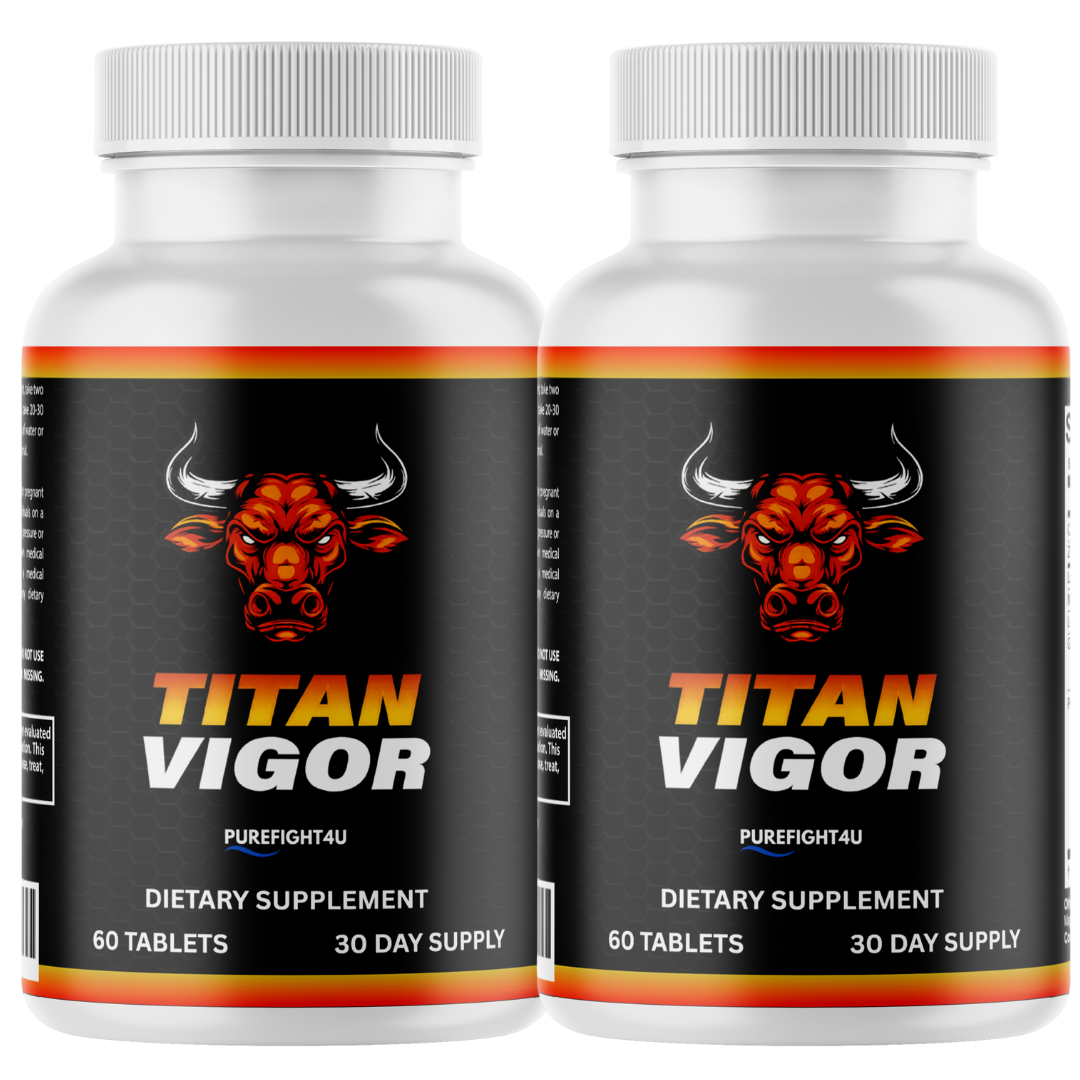 Titan Vigor for Men, Male Energy & Vitality Pills Supplement - 2 Bottles | 120 Tablets
