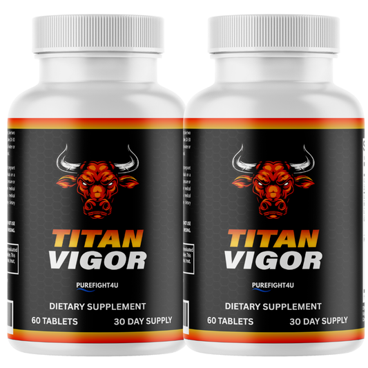 Titan Vigor for Men, Male Energy & Vitality Pills Supplement - 2 Bottles | 120 Tablets