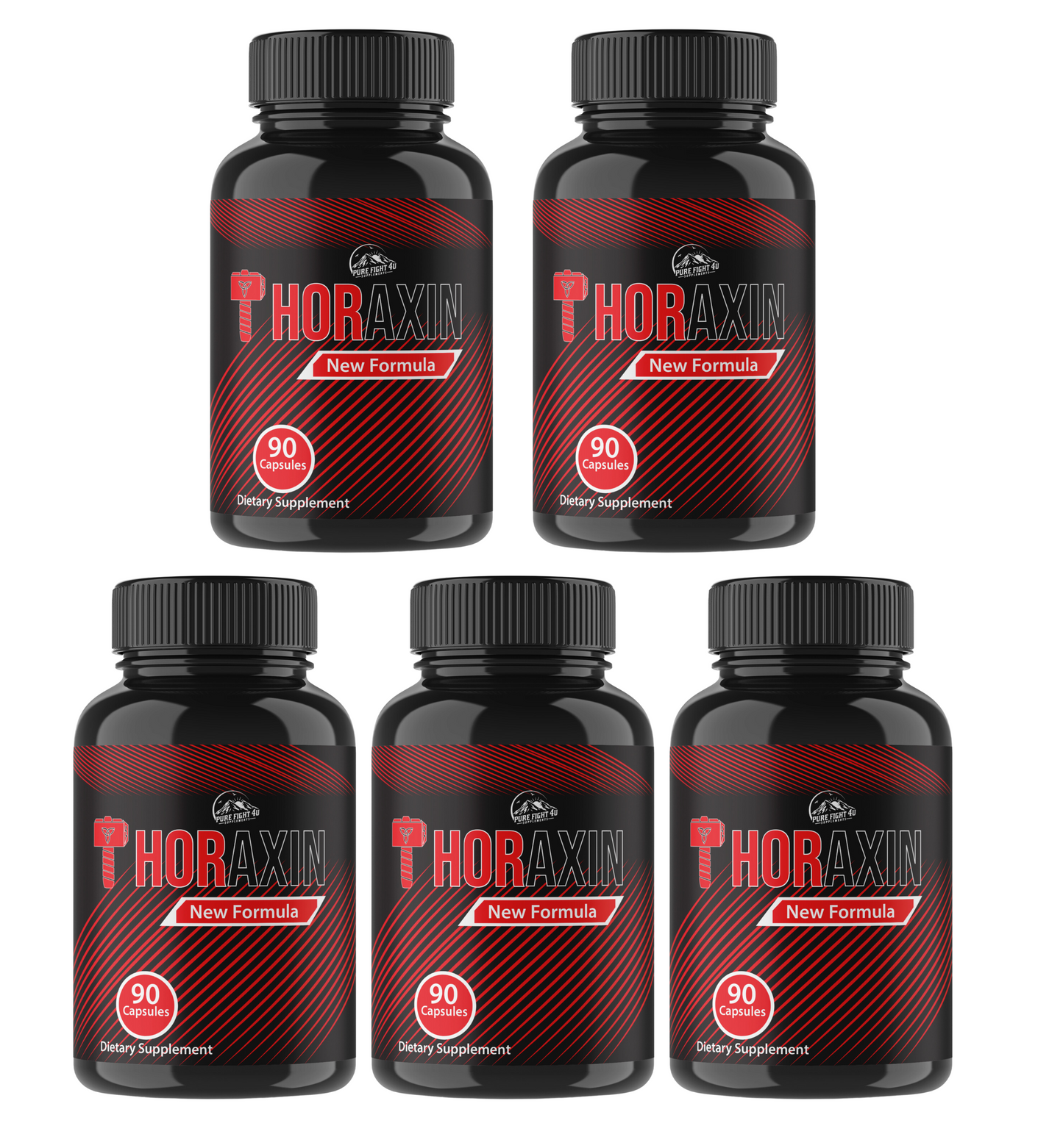 Thoraxin Dietary Supplement 5 Bottles 450 Capsules