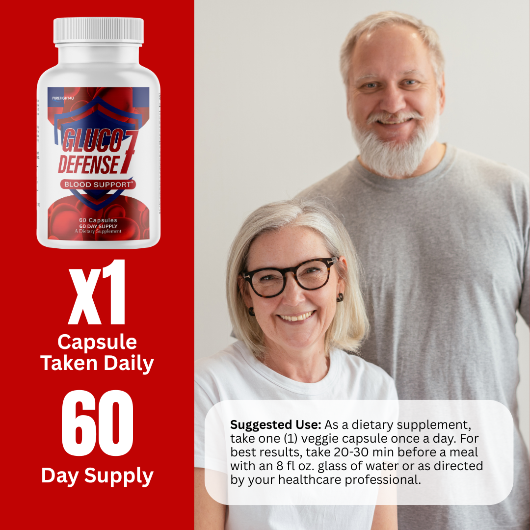 Gluco Defense 7 Natural Blend Glycogen Supplement - 1 Bottles ,60 Capsules