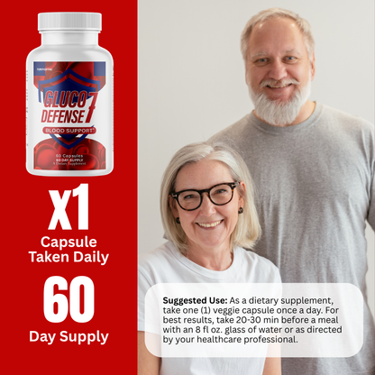 Gluco Defense 7 Natural Blend Glycogen Supplement - 1 Bottles ,60 Capsules