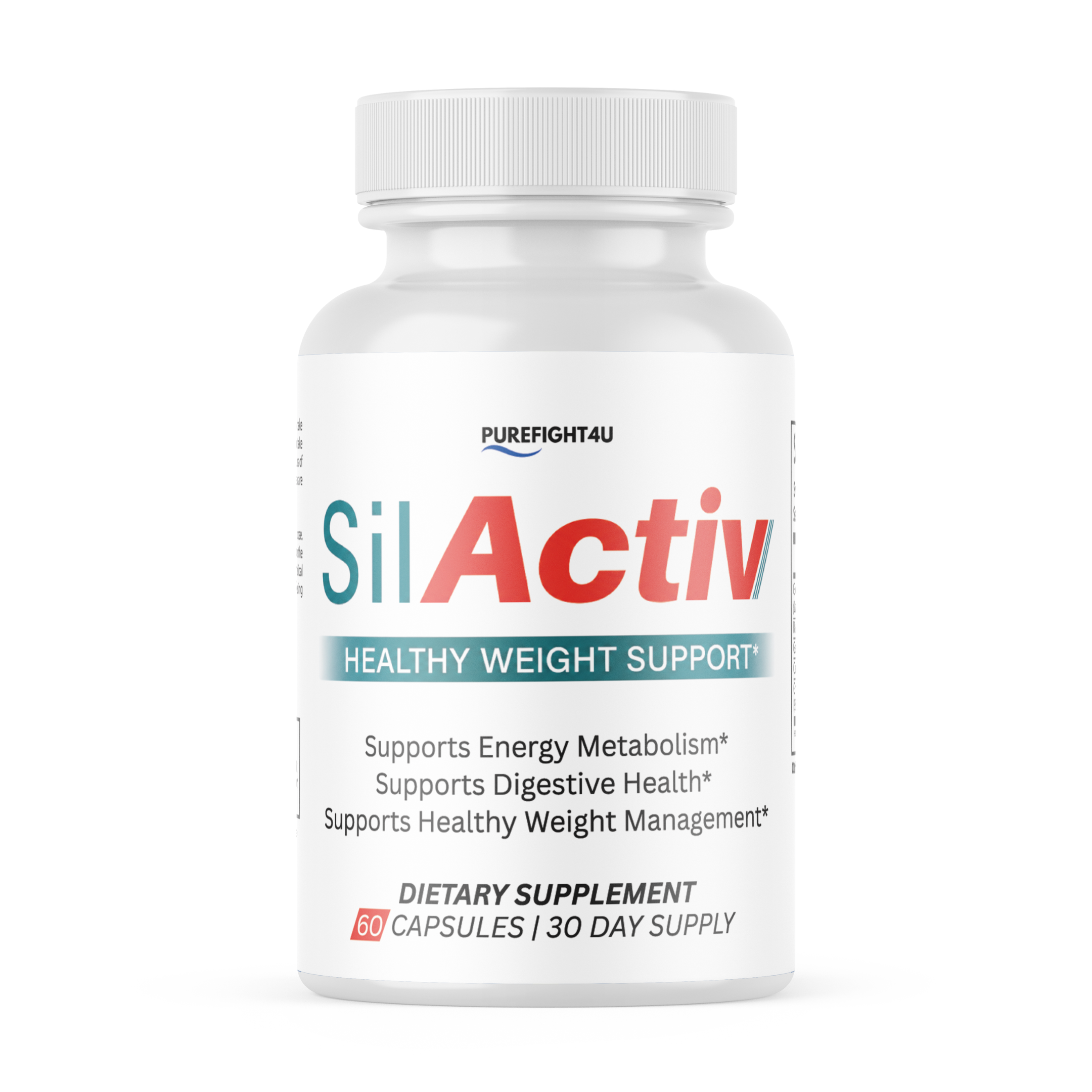 SilActiv Healthy Weight Support | Energy & Digestive Wellness Formula | 60 Capsules - 1 Bottle