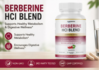 Berberine HCl 1200mg Metabolism Digestive Support - 60 Capsules