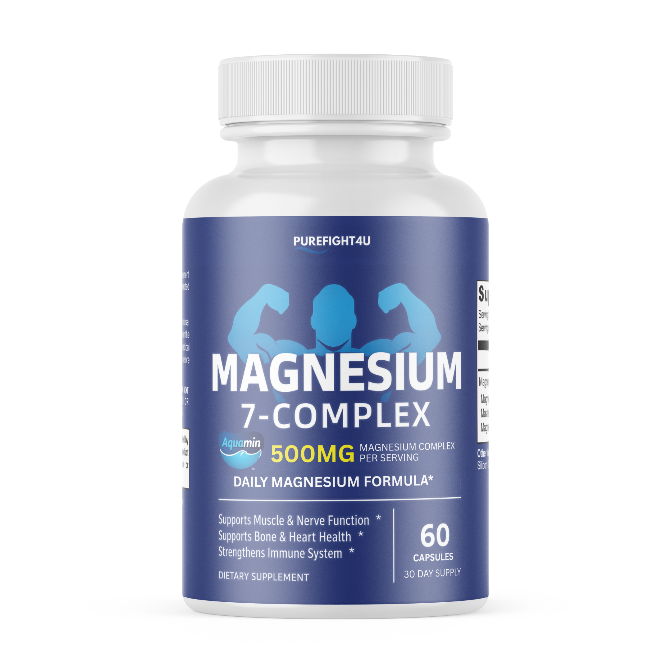 Magnesium Complex Daily Wellness Support Supplement - 60 Capsules