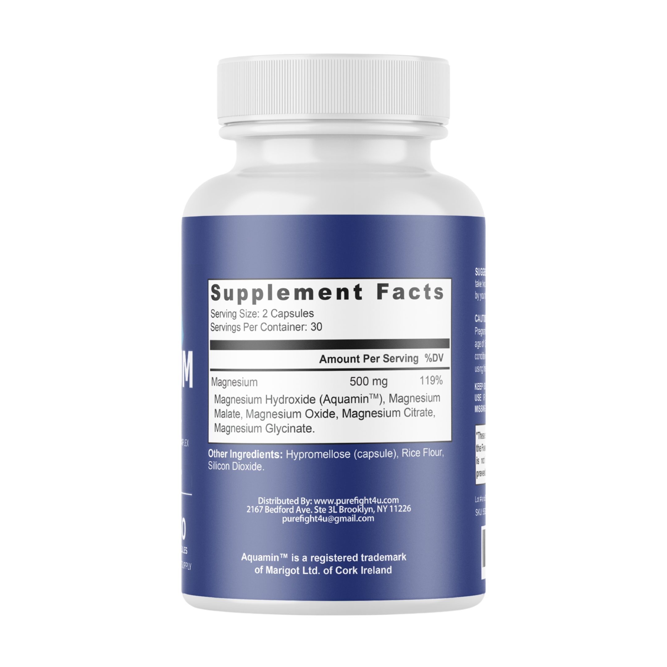 Magnesium Complex Daily Wellness Support Supplement - 60 Capsules