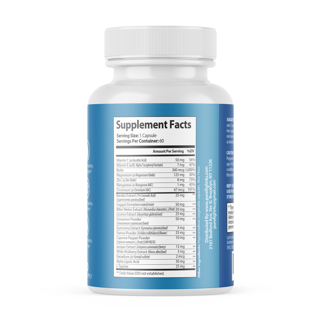 Glucea - Blood Balance Support Formula Supplement - 60 Capsules