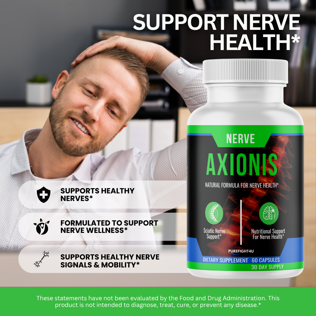 Axionis Advanced Nerve Support Formula Supplement | 60 Capsules
