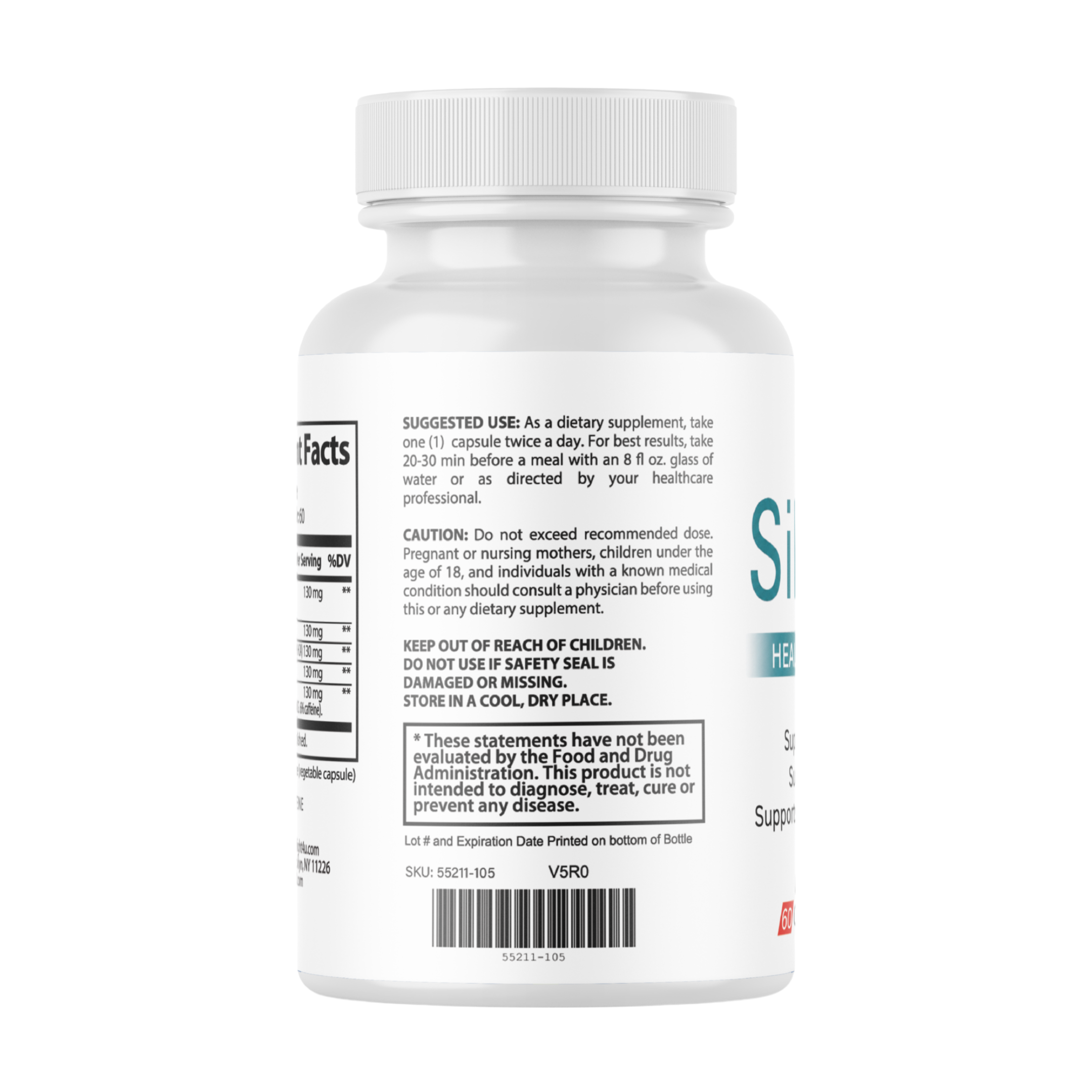 SilActiv Healthy Weight Support | Energy & Digestive Wellness Formula | 60 Capsules - 10 Bottles