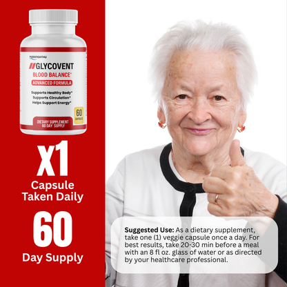 GlycoVent Blood Sugar Support Supplement 60 Capsules