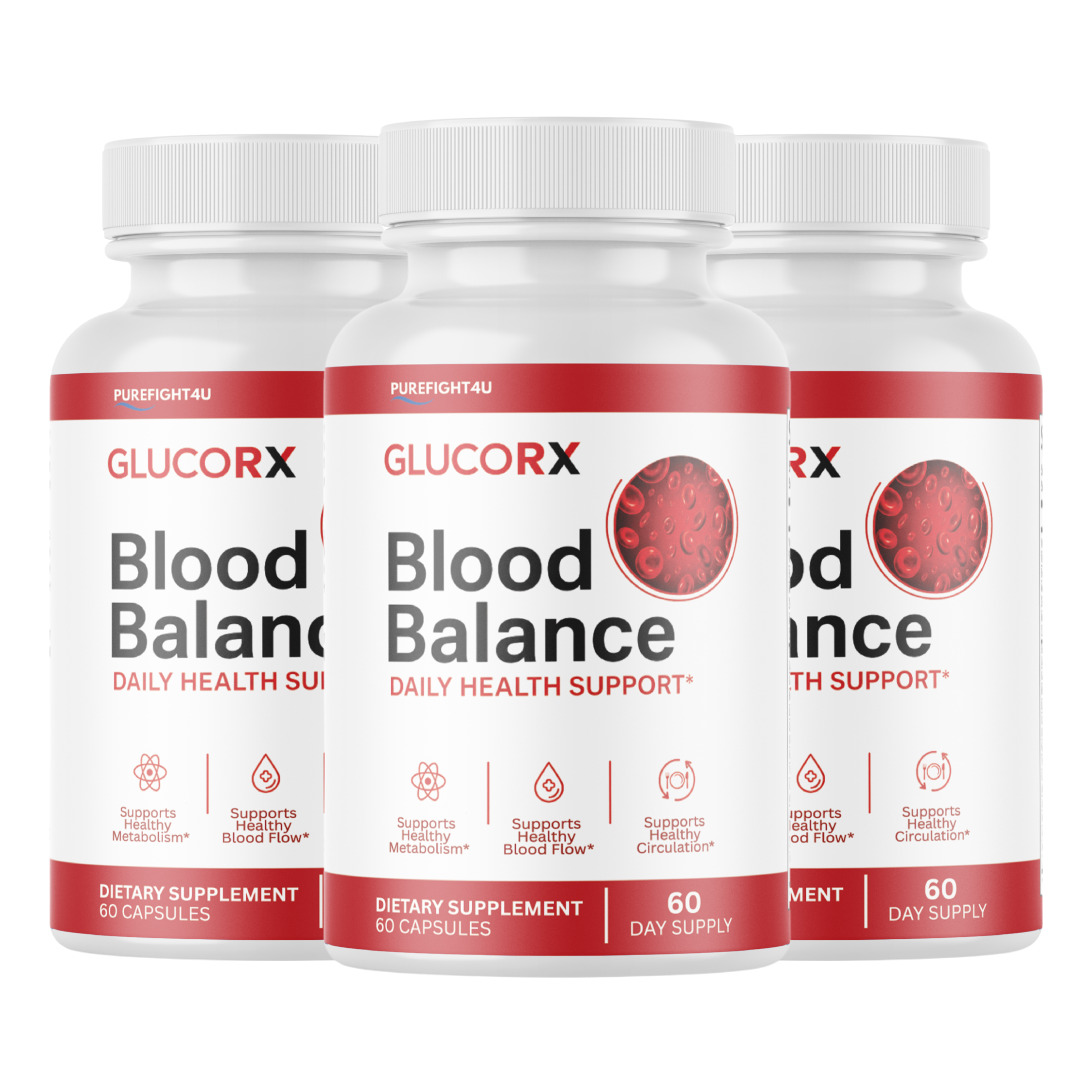 GlucoRX - Blood Balance Support Formula Supplement - 60 Capsules
