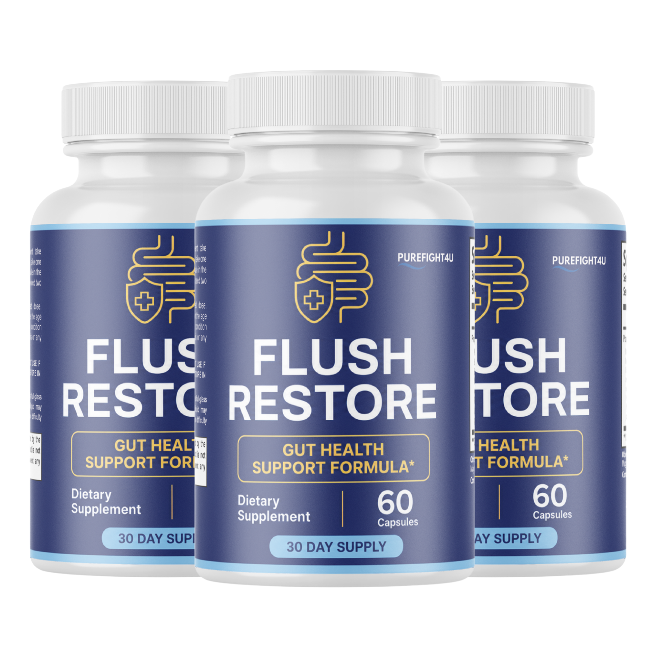 Flush Restore Gut Health Support Formula Supplement | 60 Capsules