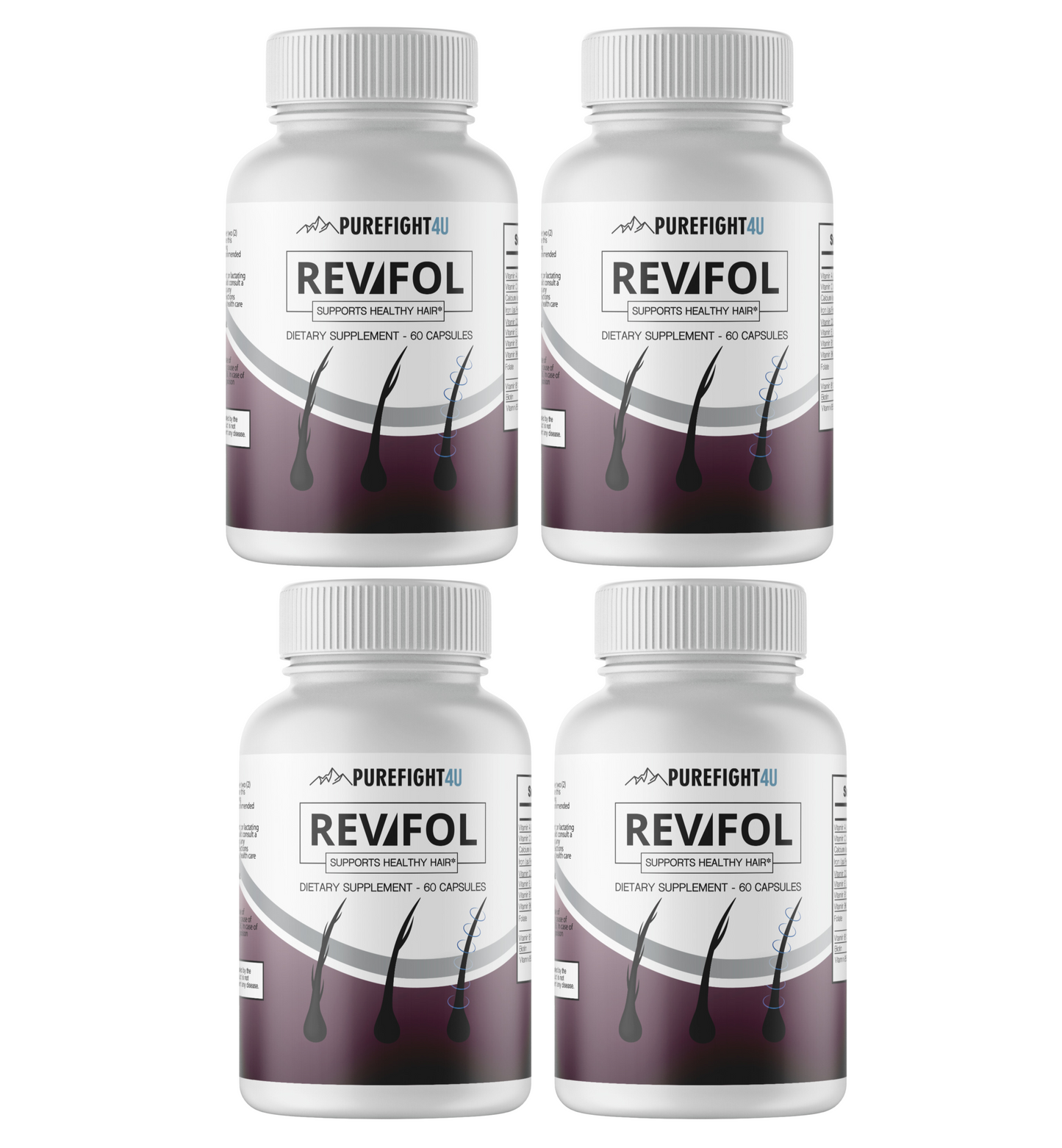 Revifol Hair Skin and Nails Supplement 4 Bottles 240 Capsules