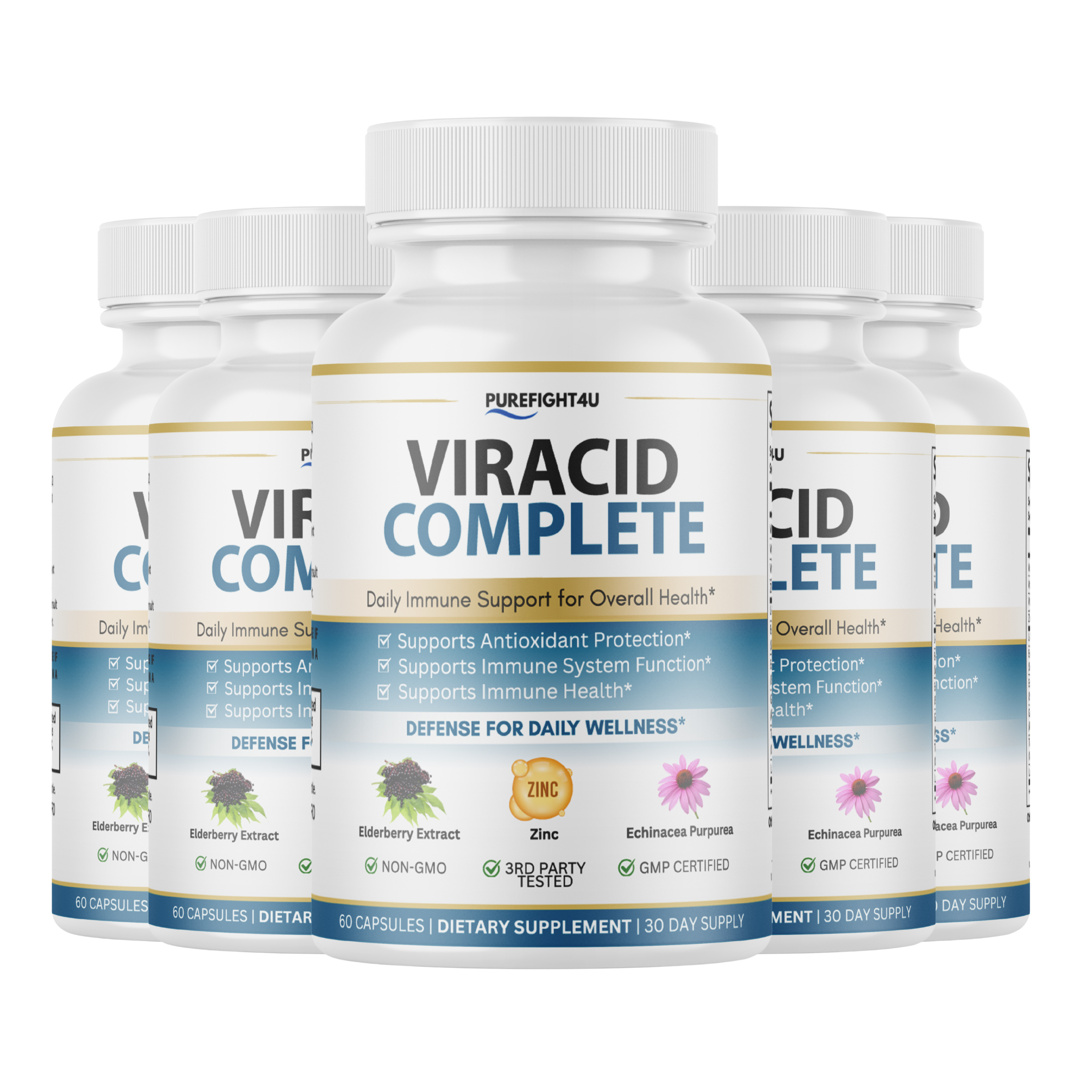 Viracid Complete Daily Immune Support for Overall Health - 60 Capsules