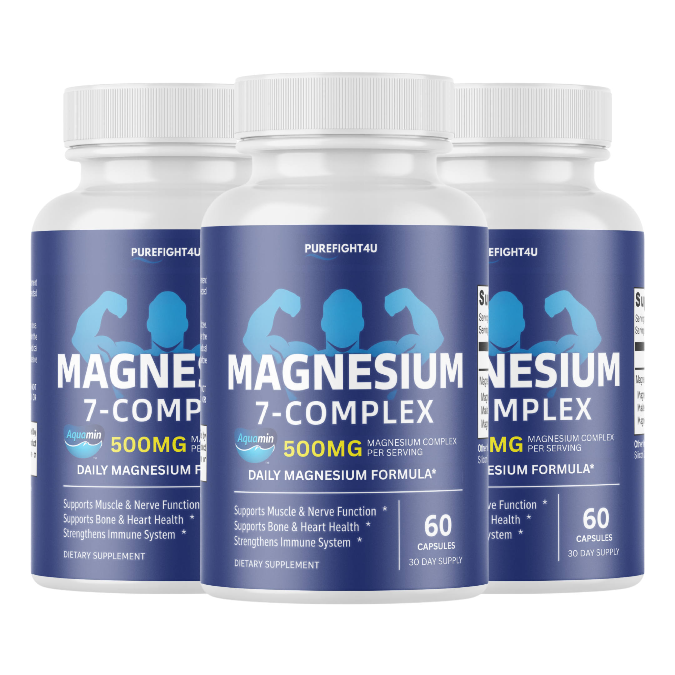 Magnesium Complex Daily Wellness Support Supplement - 60 Capsules