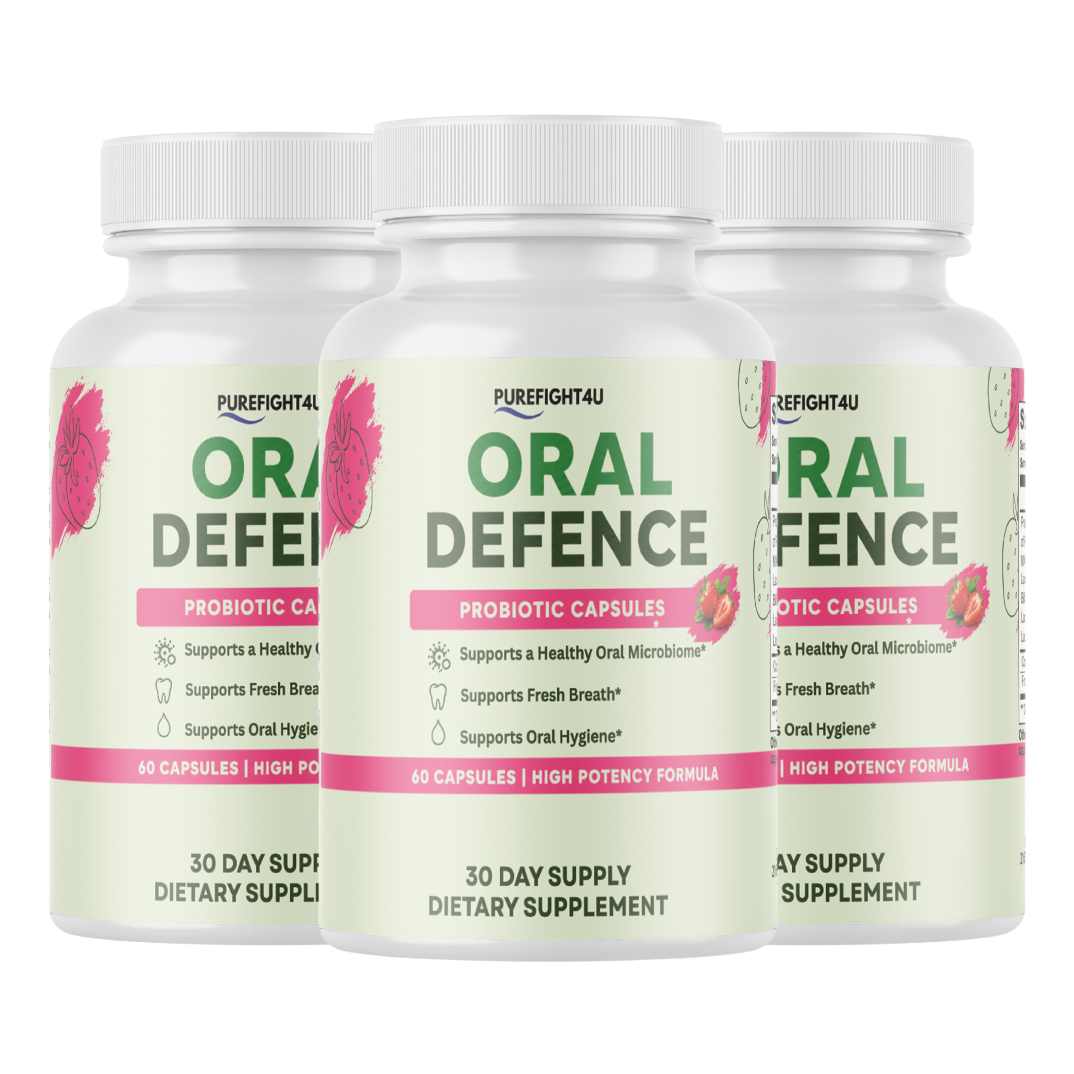 Oral Defence Probiotic Capsules, Oral Health Support Supplement - 60 Capsules
