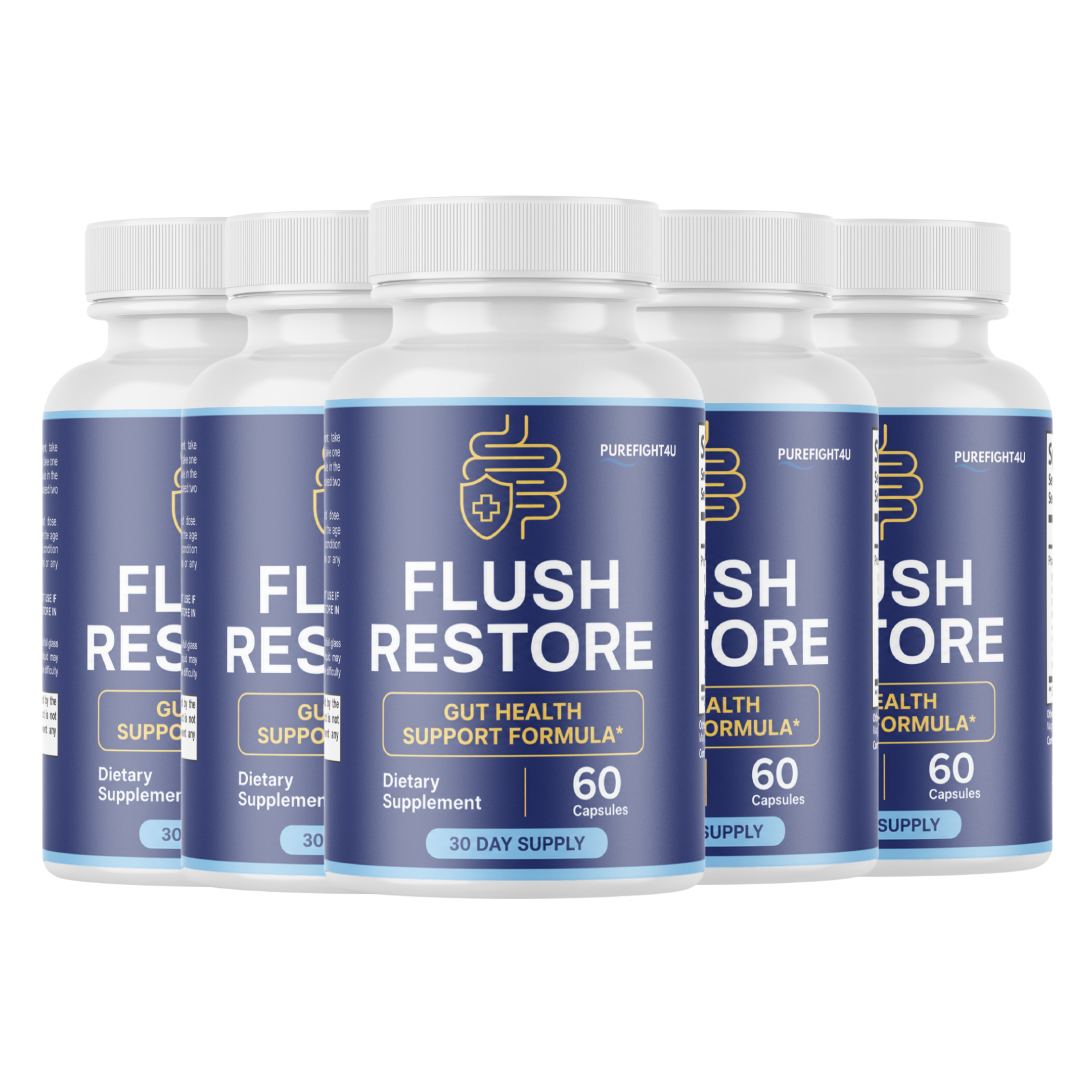 Flush Restore Gut Health Support Formula Supplement | 60 Capsules