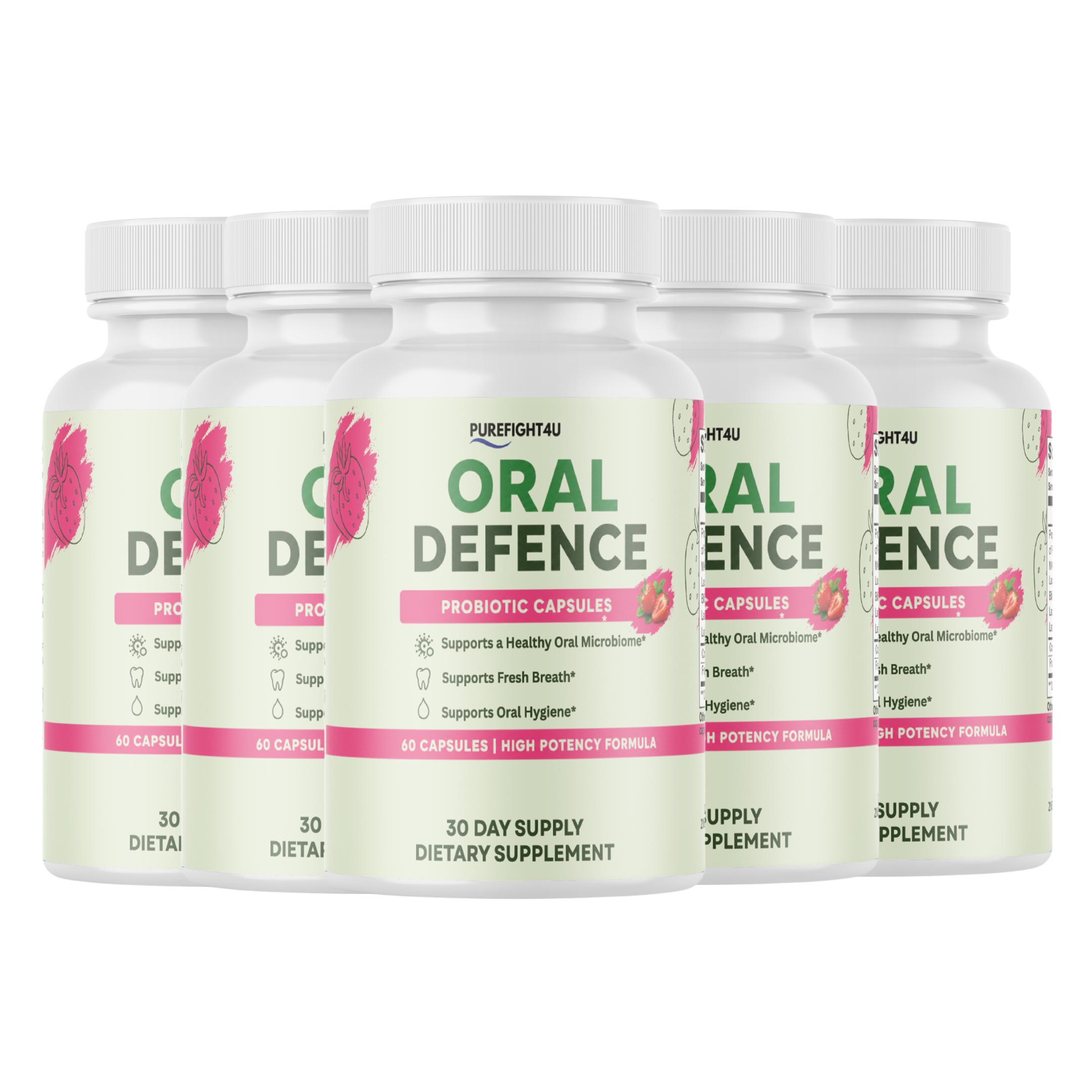 Oral Defence Probiotic Capsules, Oral Health Support Supplement - 60 Capsules