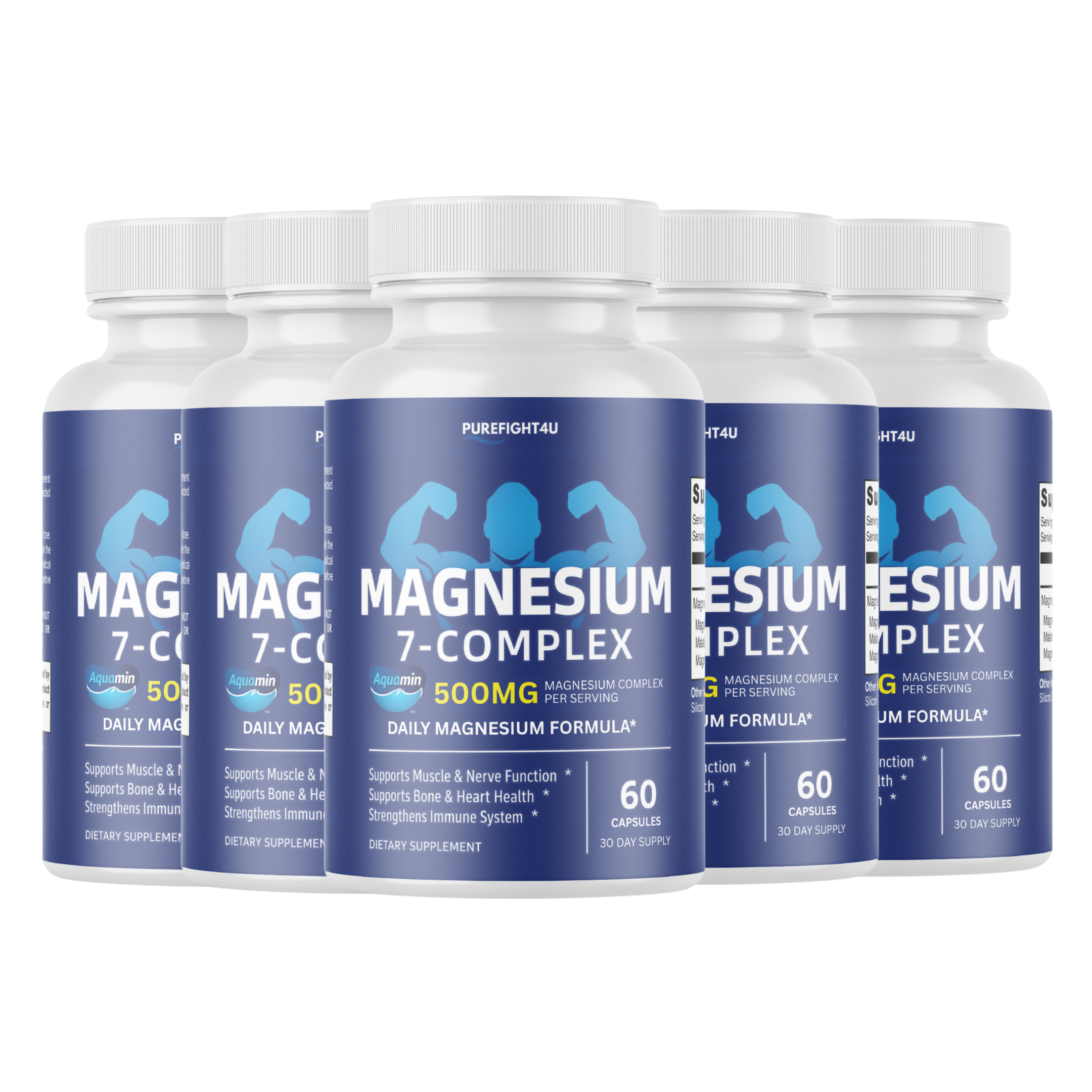 Magnesium Complex Daily Wellness Support Supplement - 60 Capsules