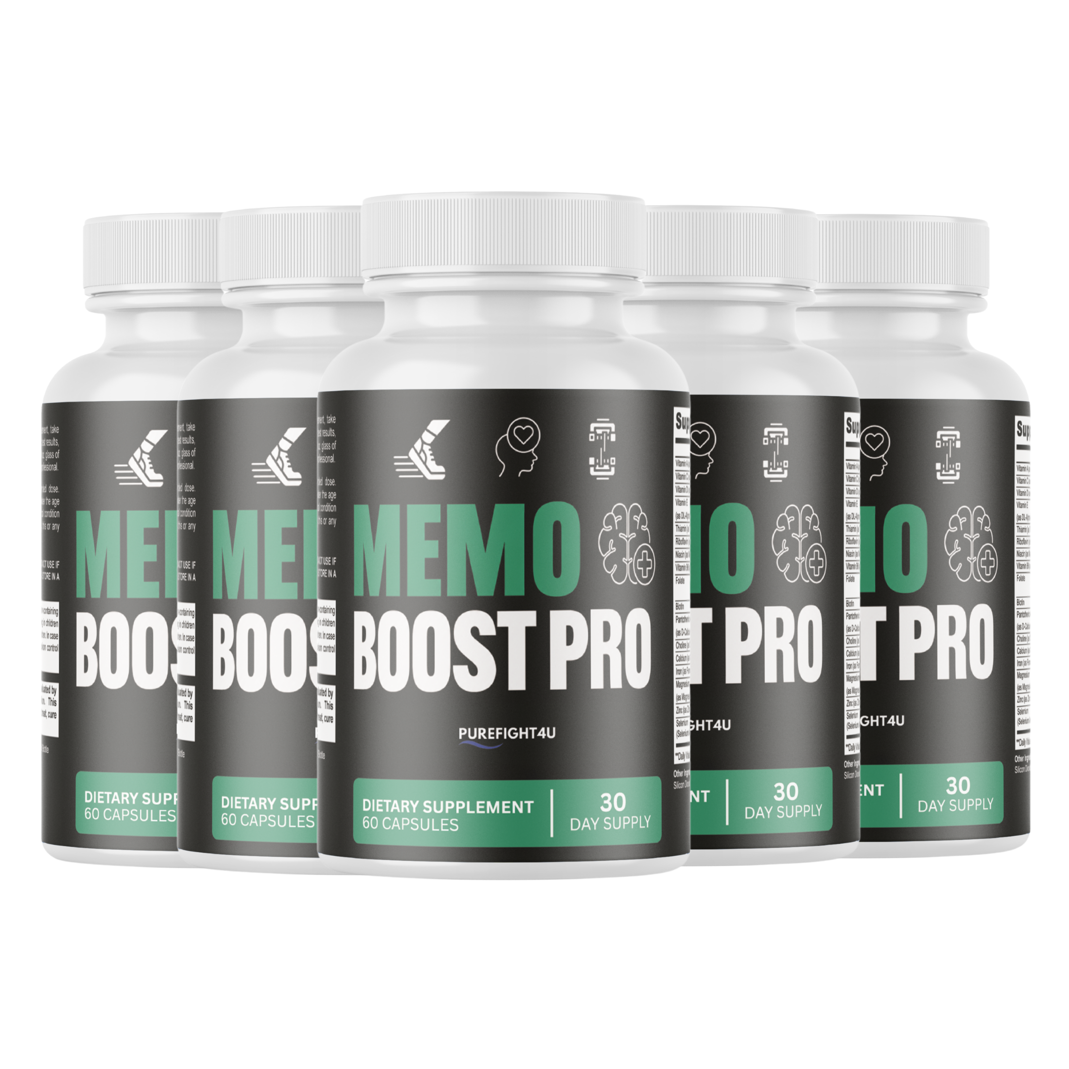 Memo Boost Pro Brain & Focus Memory Support Supplement | 60 Capsules