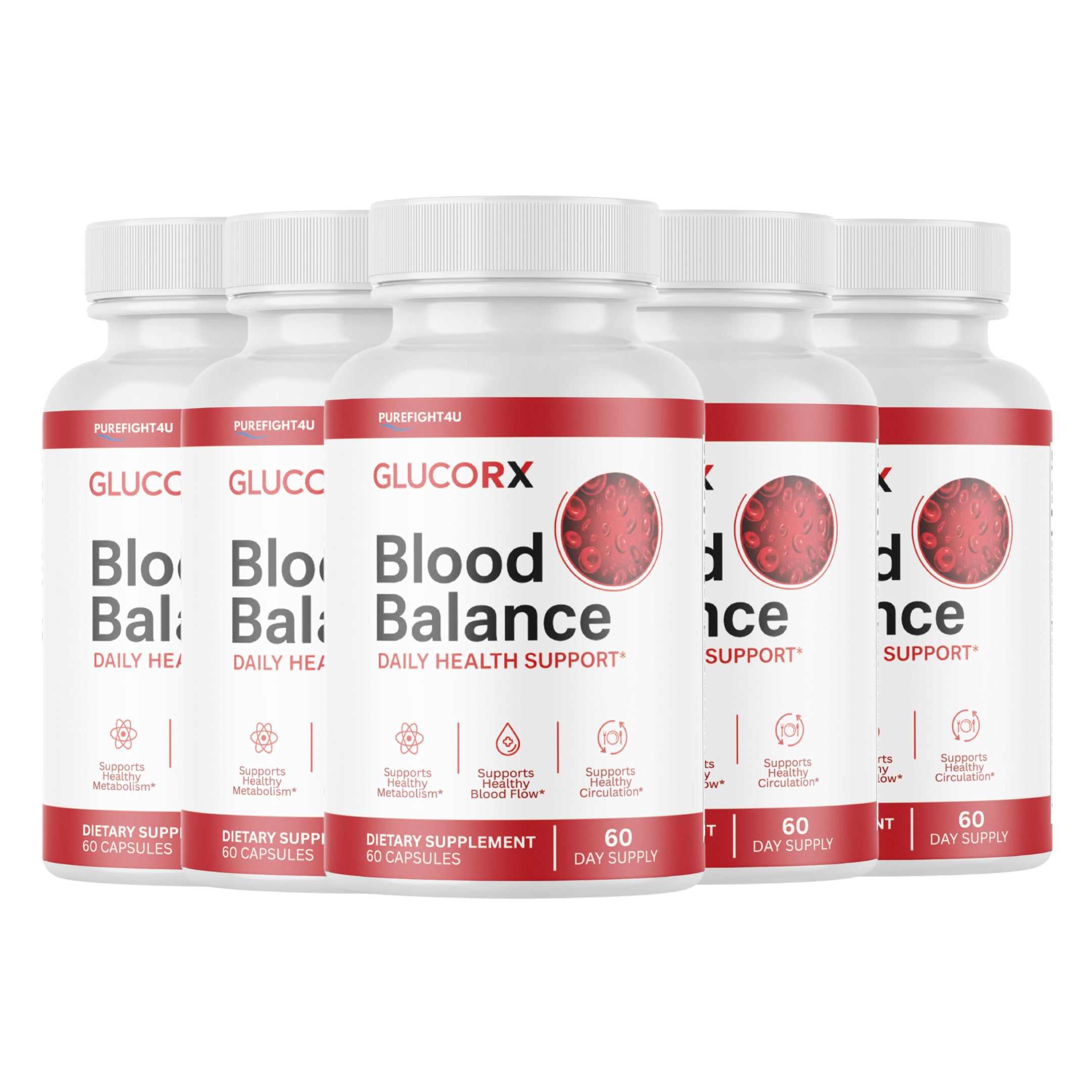 GlucoRX - Blood Balance Support Formula Supplement - 60 Capsules