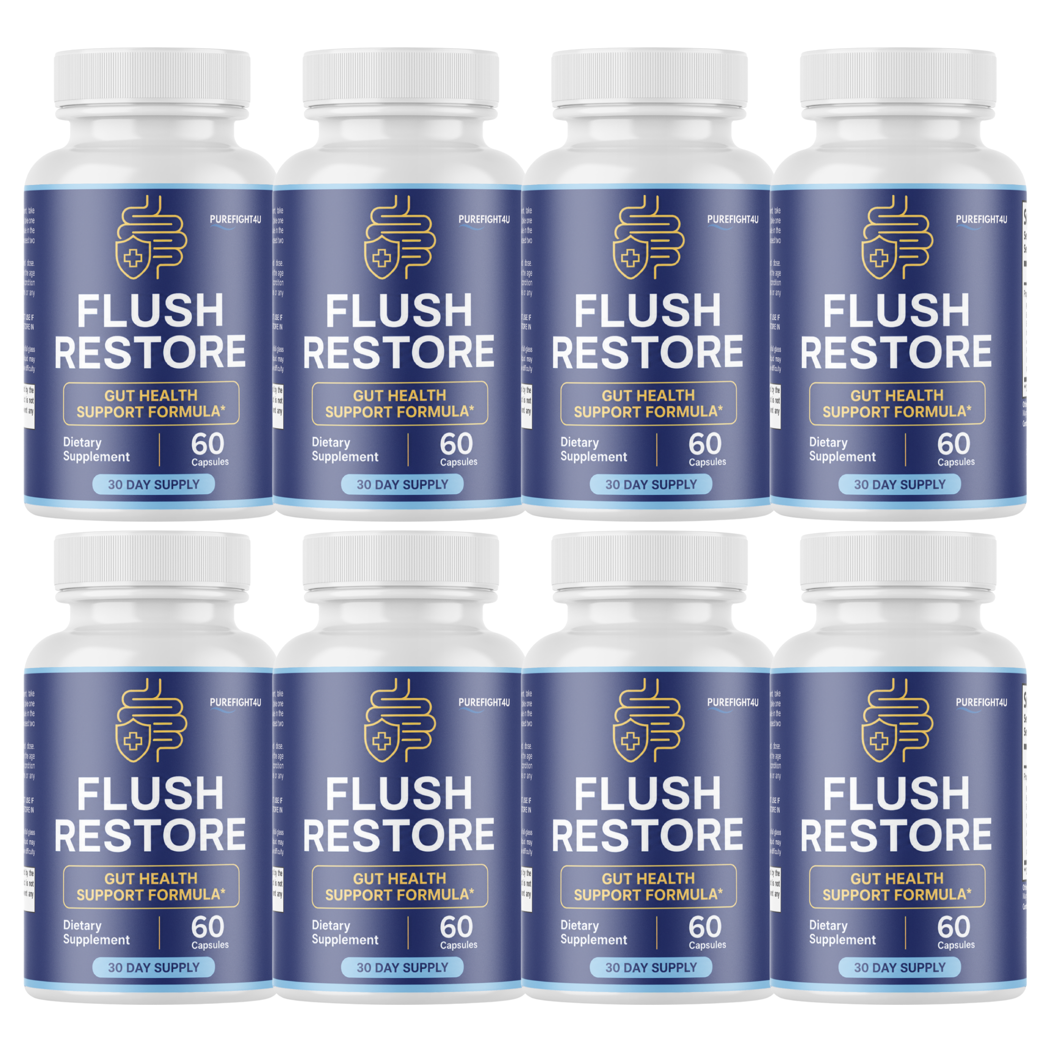 Flush Restore Gut Health Support Formula Supplement | 60 Capsules