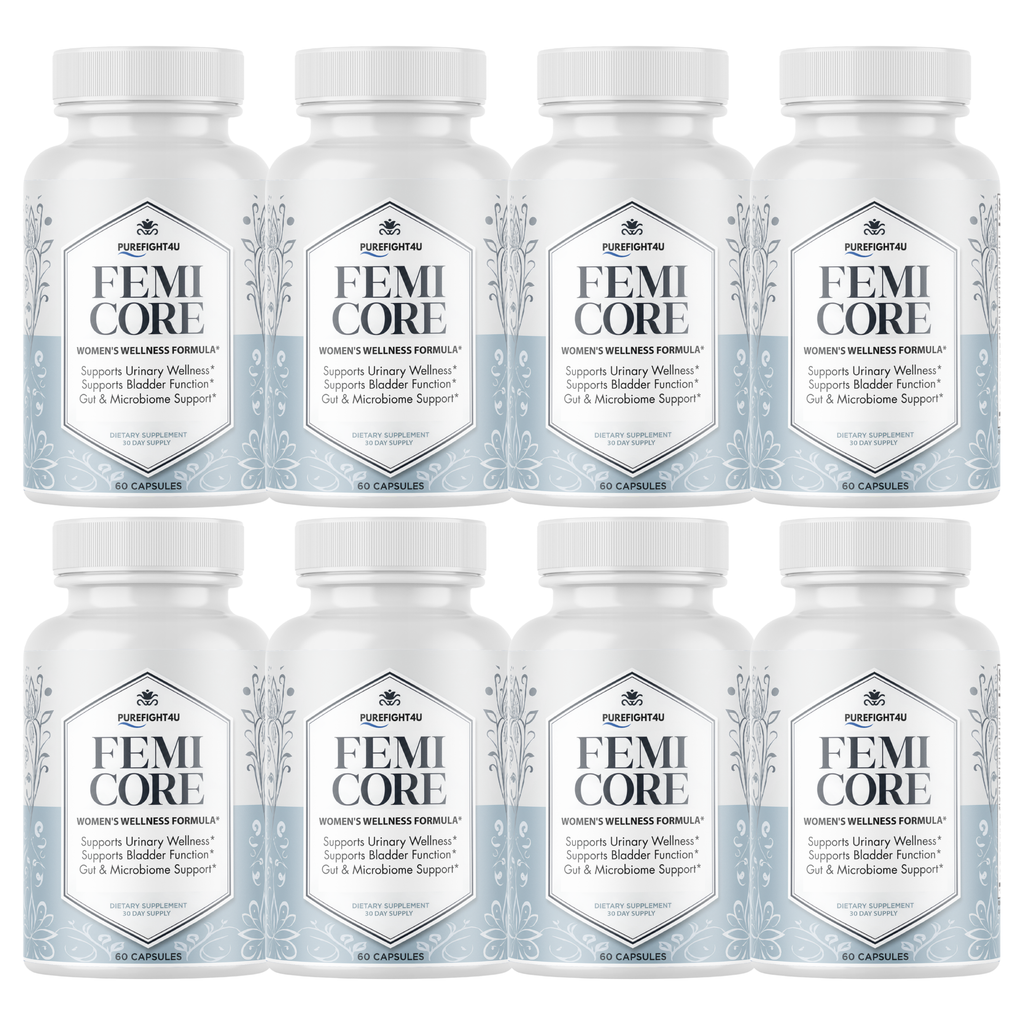 FemiCore Women's Daily Wellness Formula Supplement - 60 Capsules | 8 Bottles
