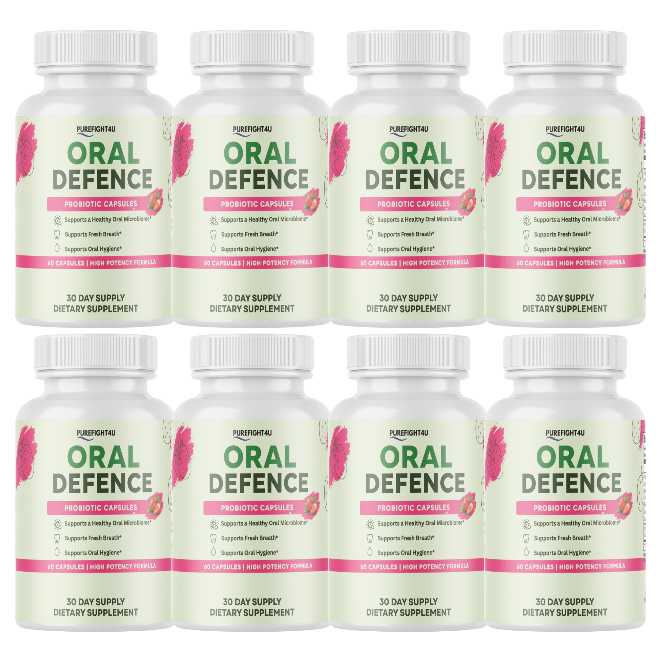 Oral Defence Probiotic Capsules, Oral Health Support Supplement - 60 Capsules