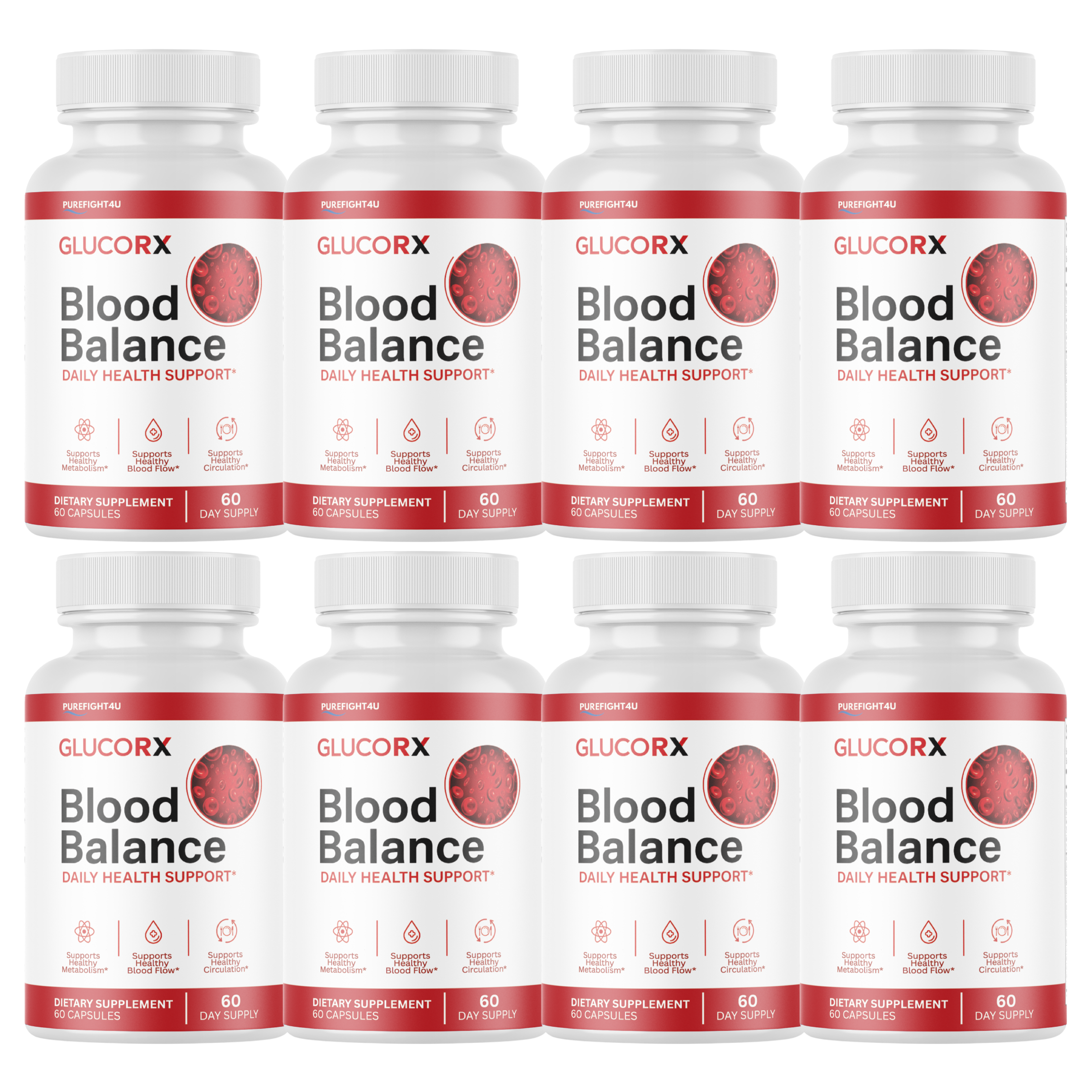 GlucoRX - Blood Balance Support Formula Supplement - 60 Capsules