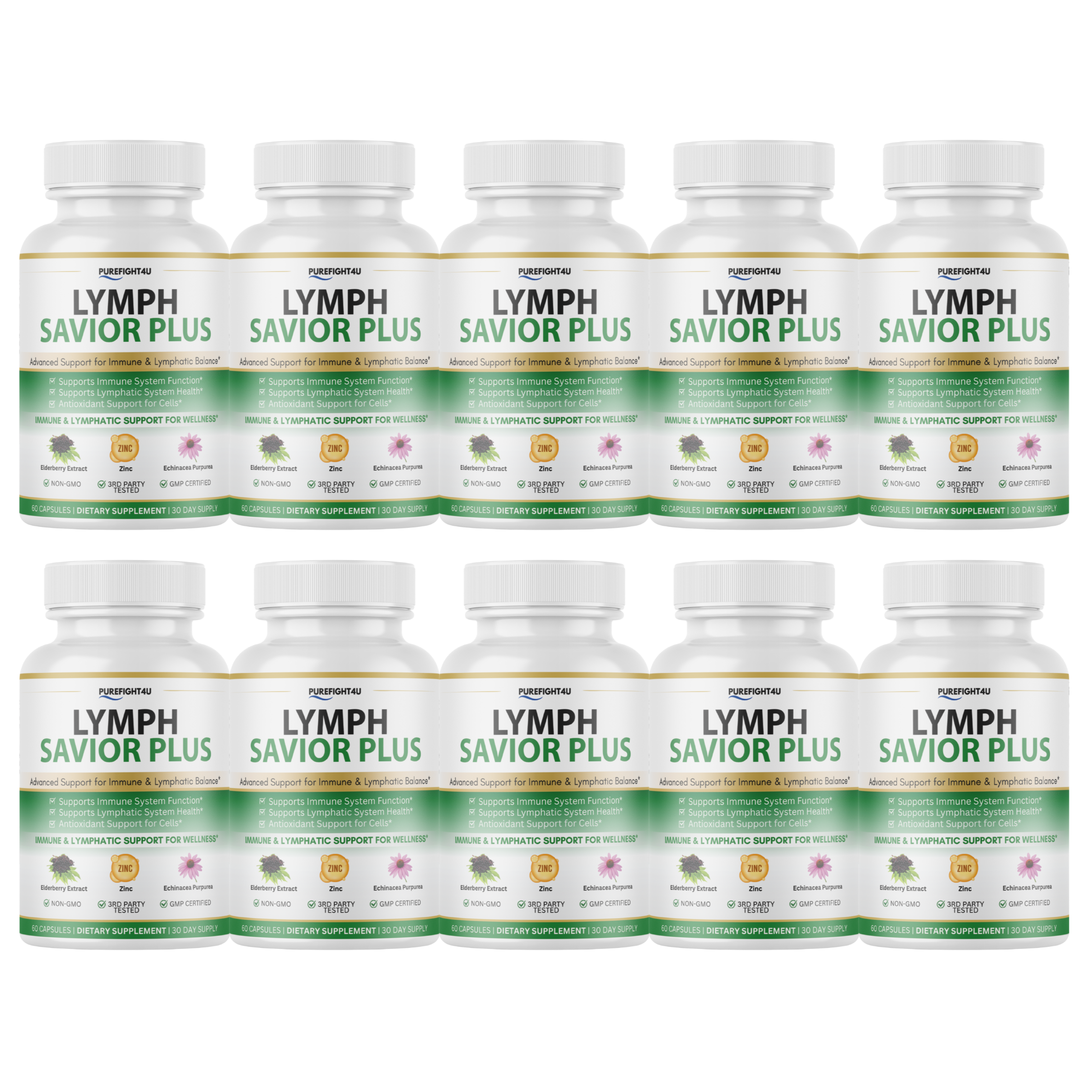Lymph Savior Plus Immune & Lymphatic Support Supplement - 60 Capsules
