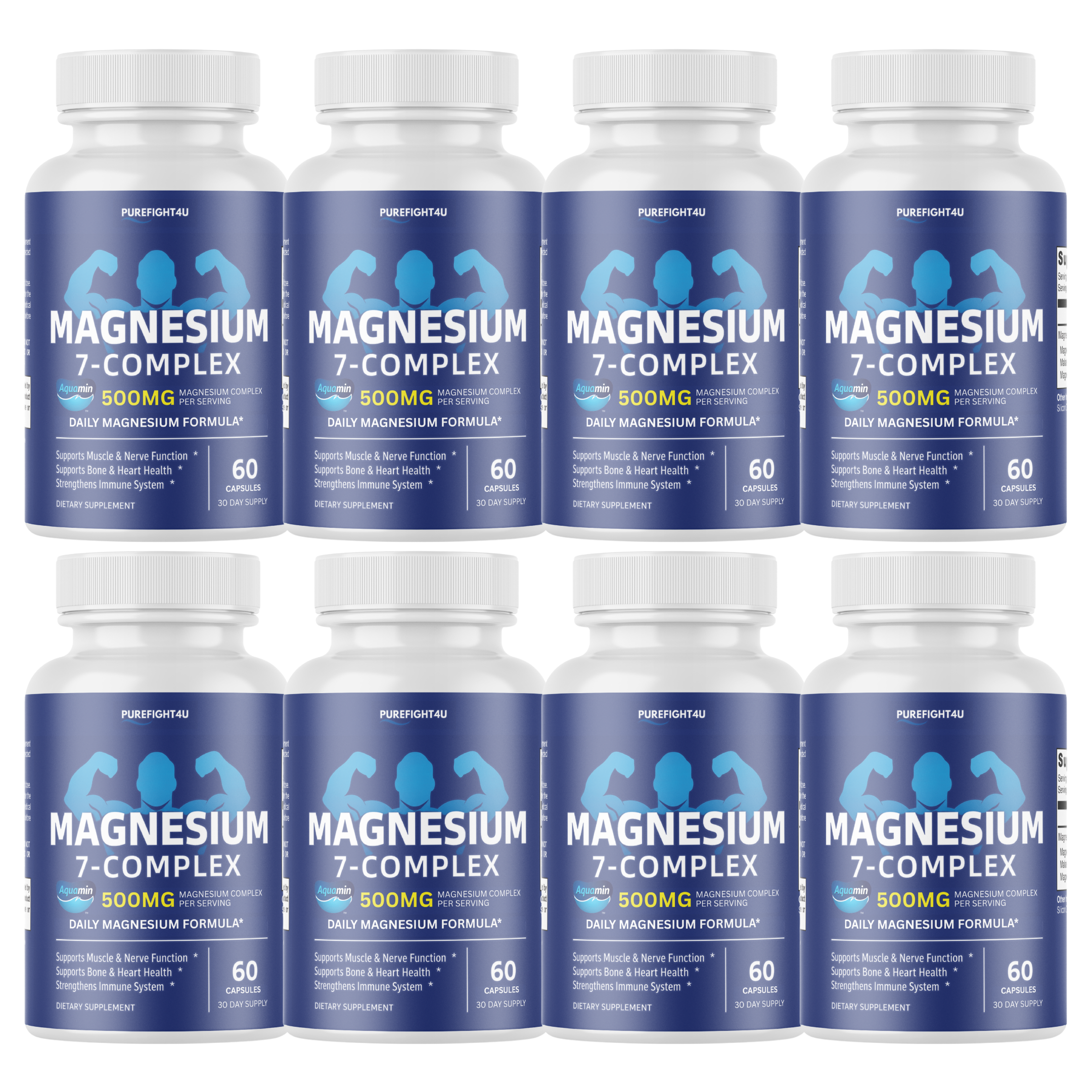 Magnesium Complex Daily Wellness Support Supplement - 60 Capsules