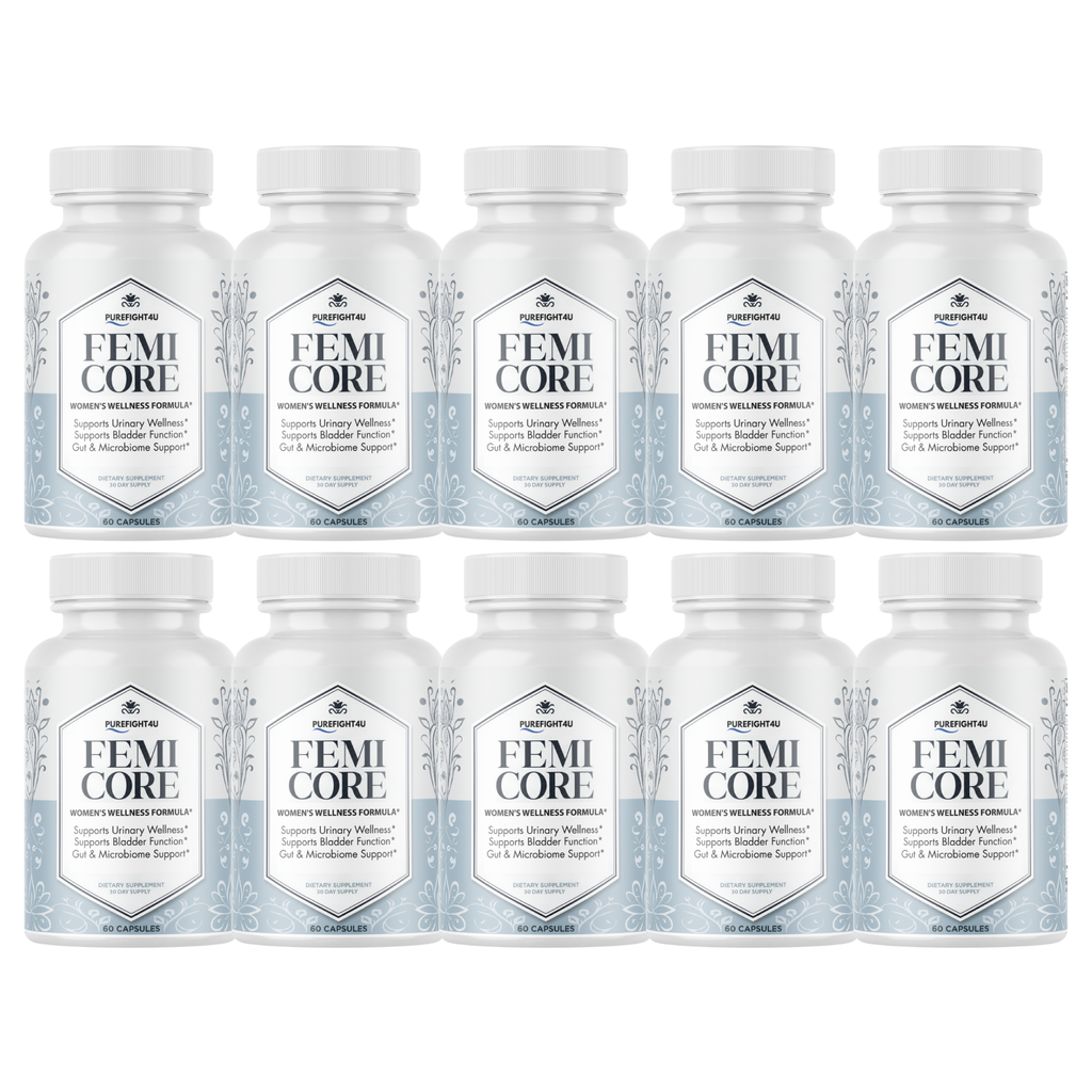 FemiCore Women's Daily Wellness Formula Supplement - 60 Capsules | 10 Bottles