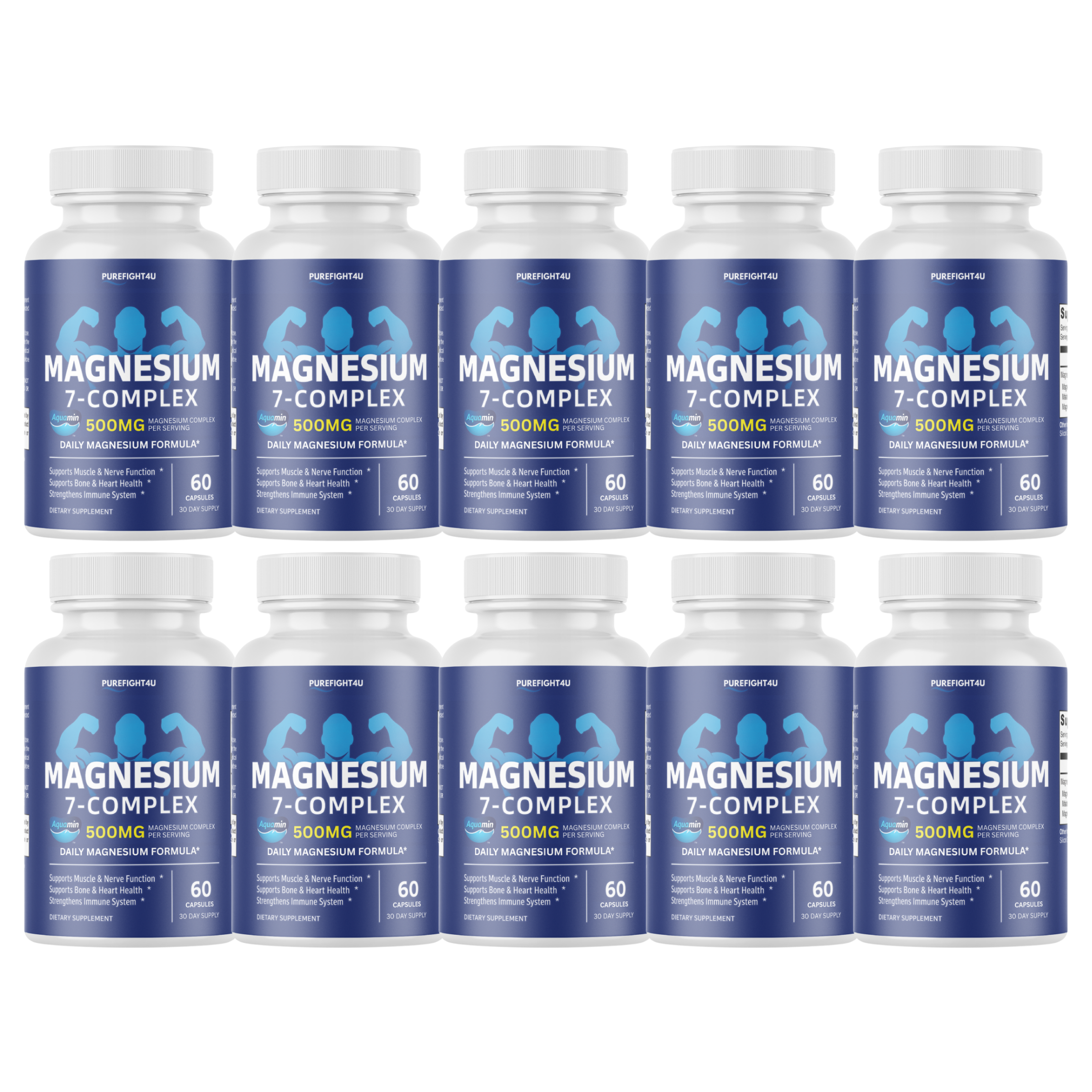 Magnesium Complex Daily Wellness Support Supplement - 60 Capsules