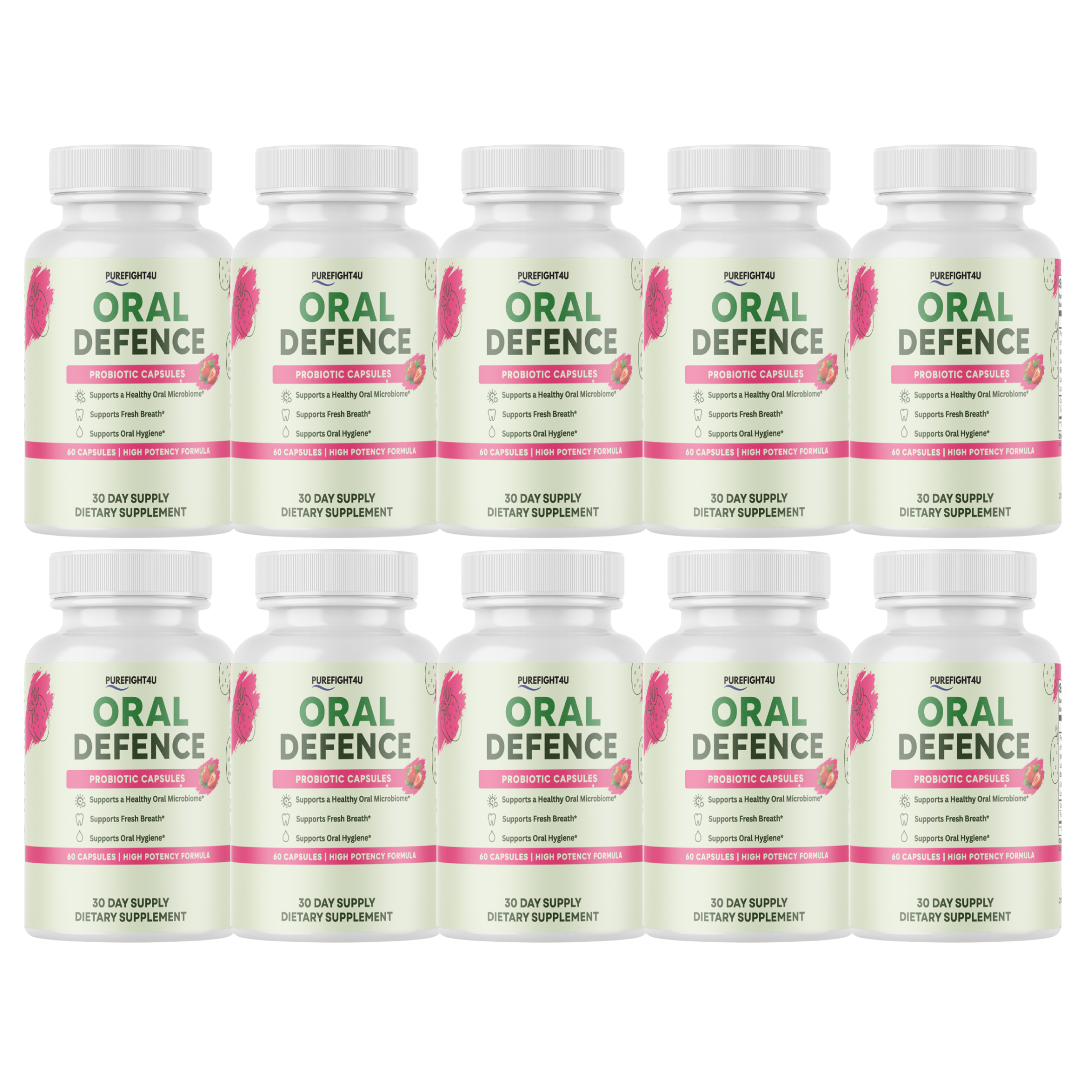 Oral Defence Probiotic Capsules, Oral Health Support Supplement - 60 Capsules