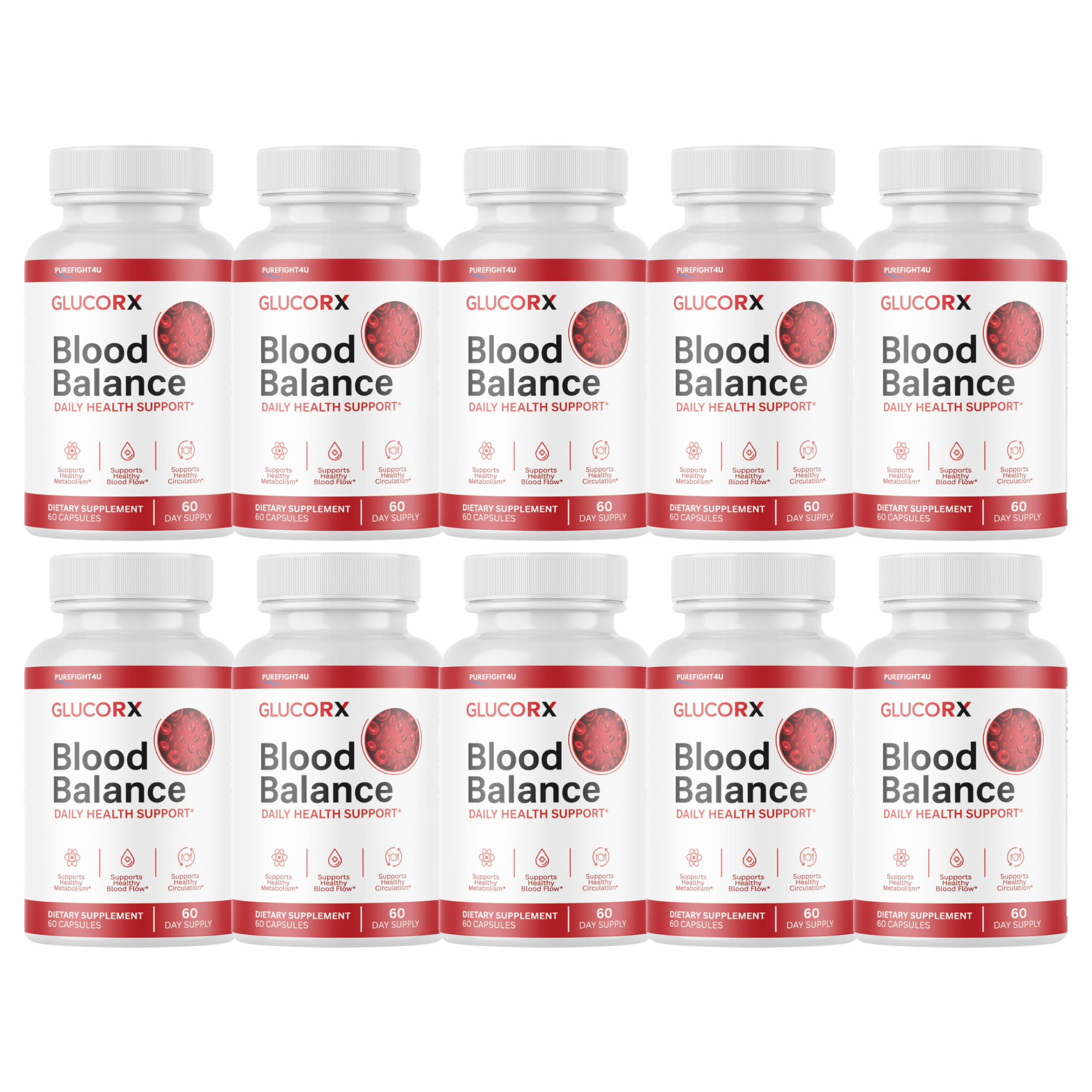 GlucoRX - Blood Balance Support Formula Supplement - 60 Capsules