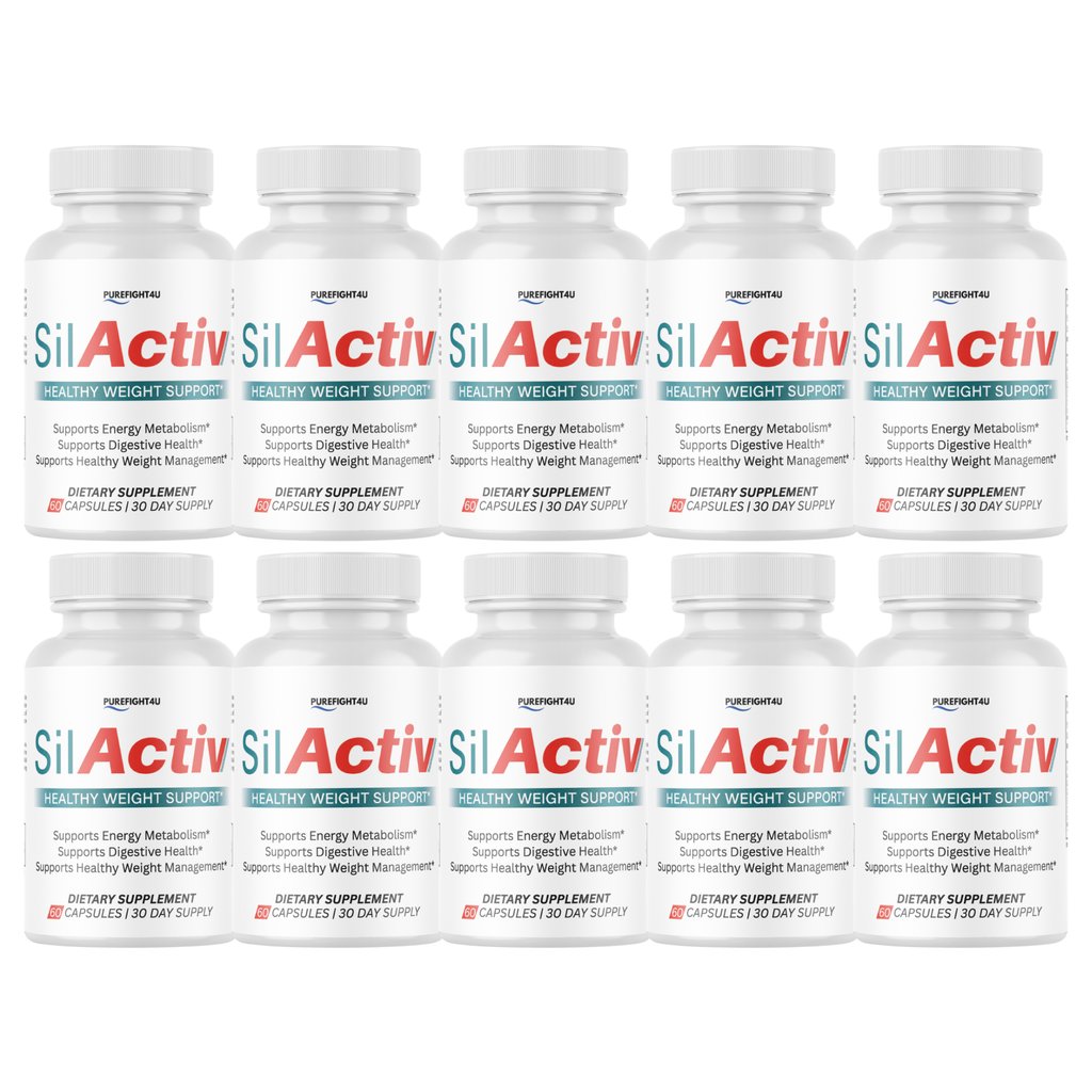 SilActiv Healthy Weight Support | Energy & Digestive Wellness Formula | 60 Capsules - 10 Bottles