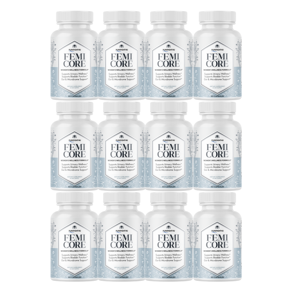FemiCore Women's Daily Wellness Formula Supplement - 60 Capsules | 12 Bottles