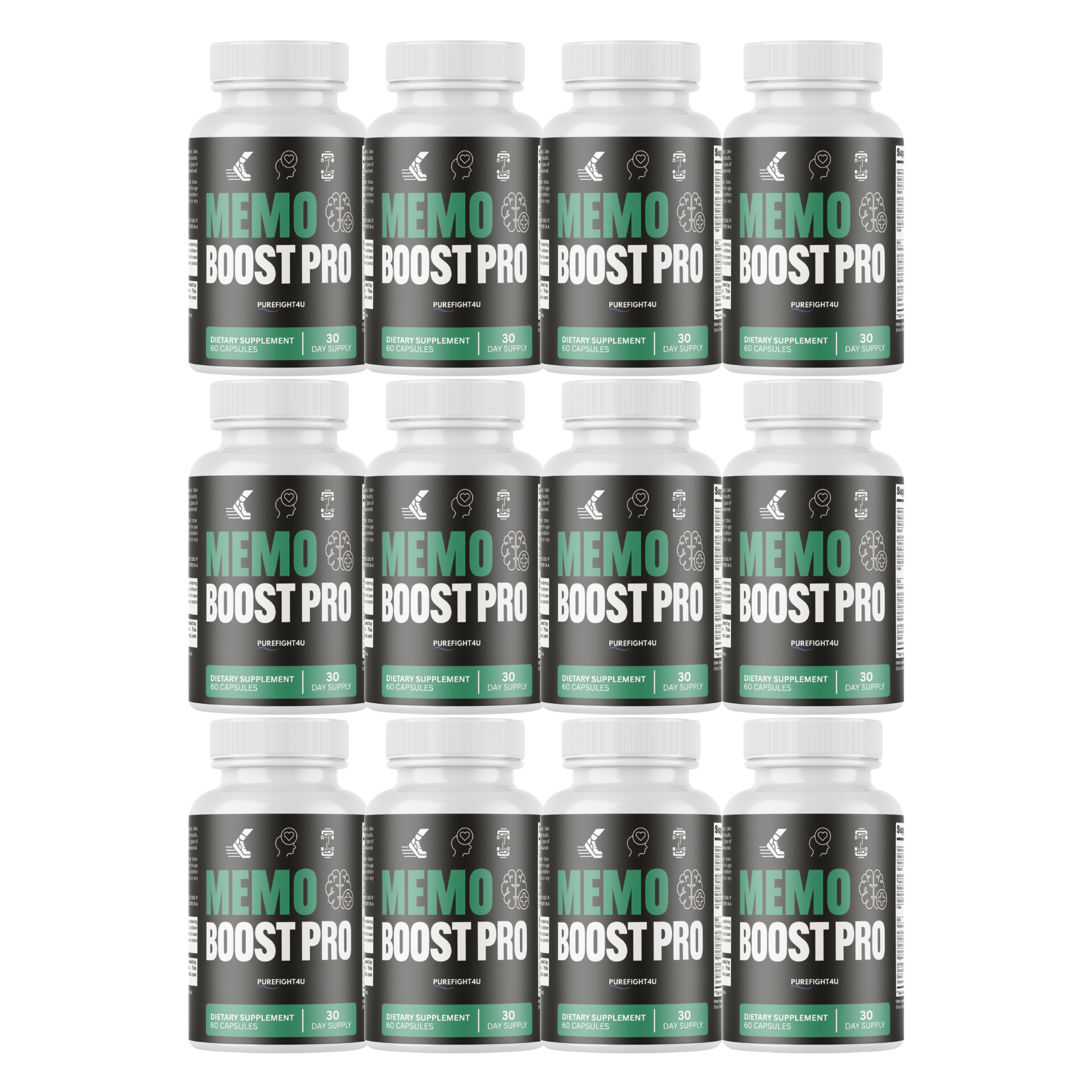 Memo Boost Pro Brain & Focus Memory Support Supplement | 60 Capsules