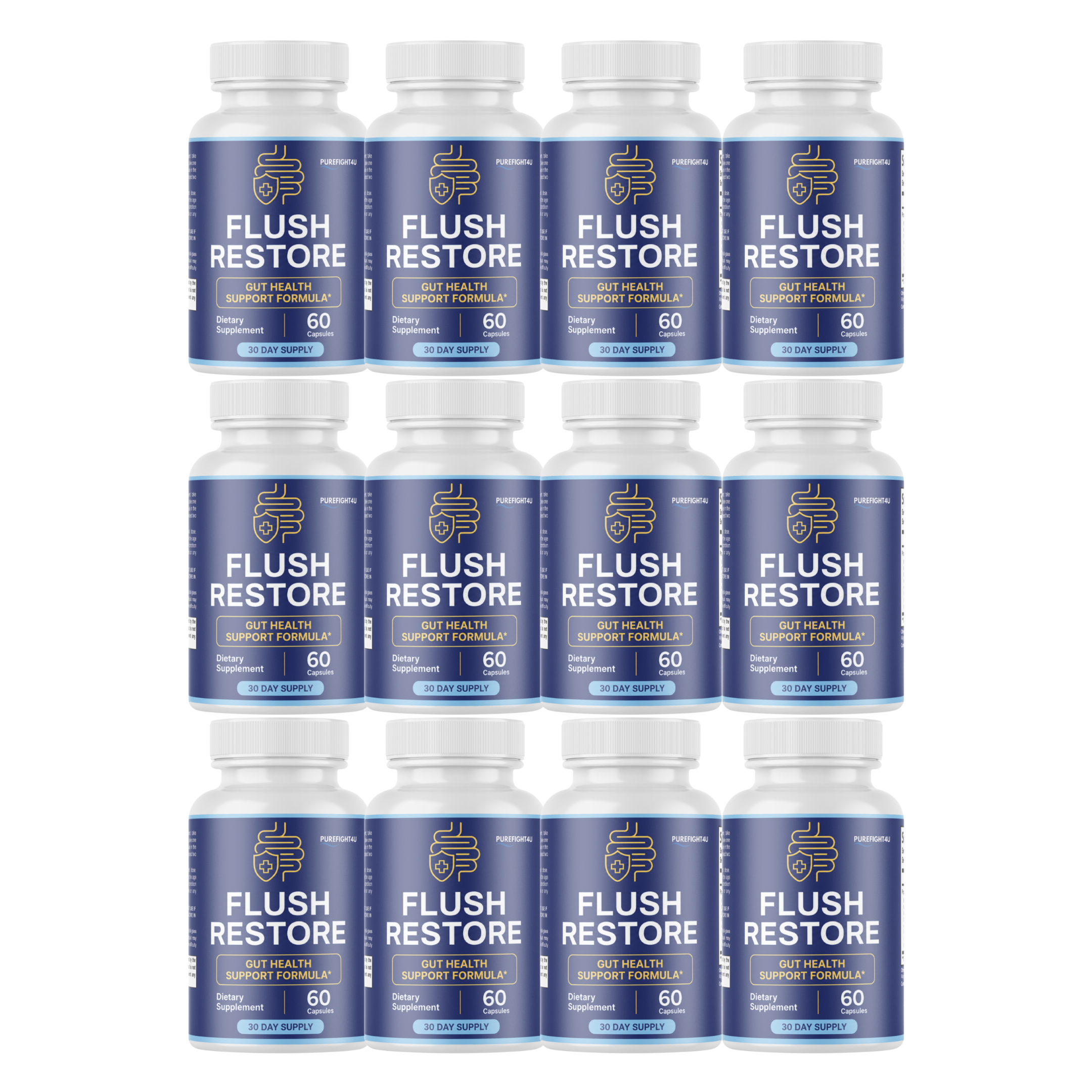 Flush Restore Gut Health Support Formula Supplement | 60 Capsules