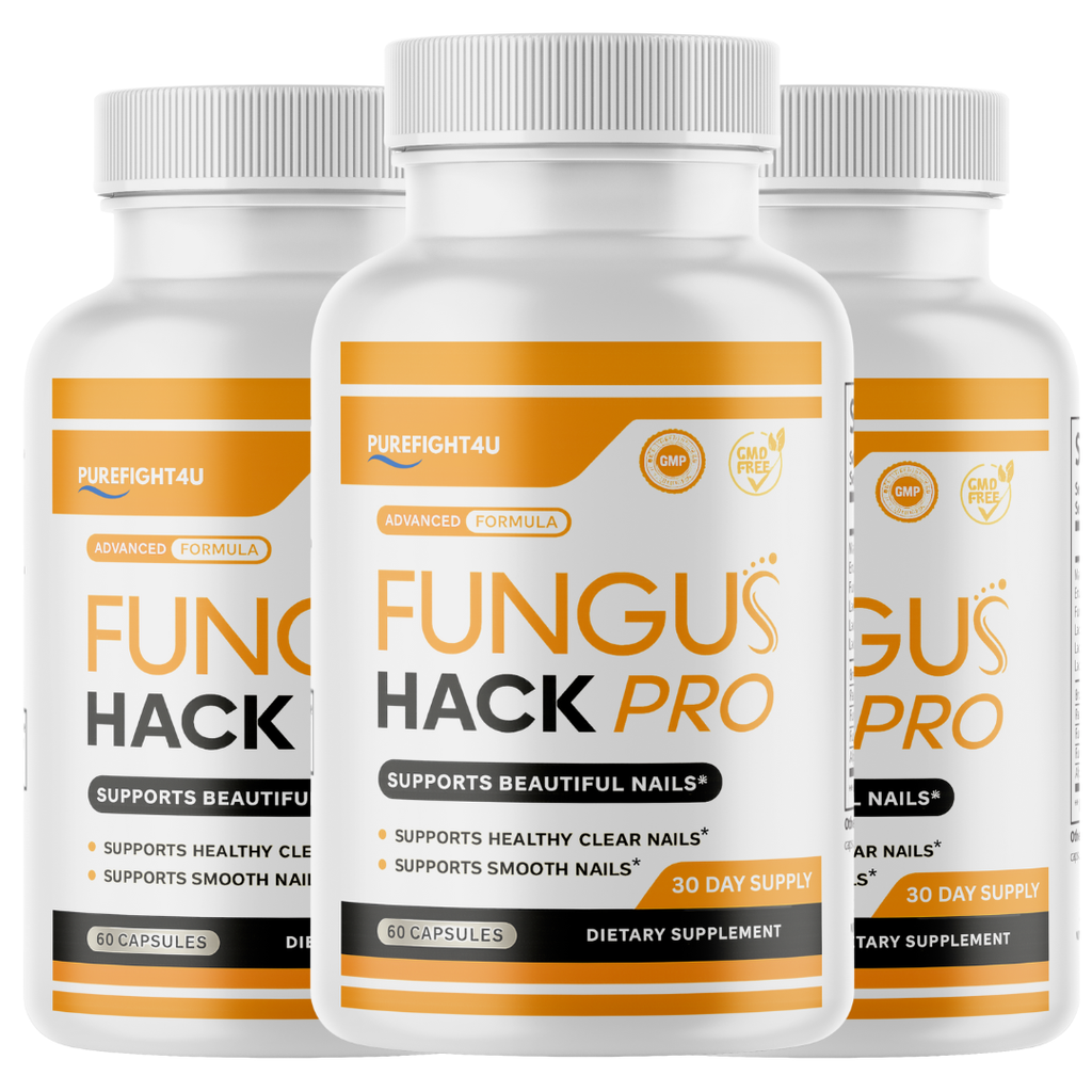 Fungus Hack Pro Toe Nail Care Supplement - 3 Bottles 180 Capsules