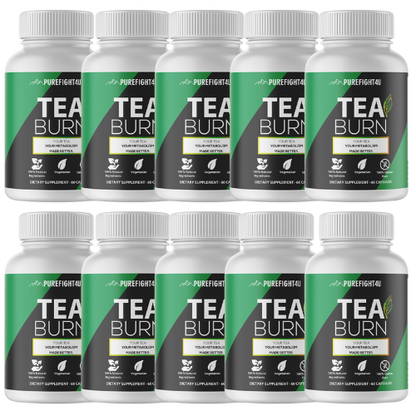Tea Burn Dietary Supplement 10 Bottles 600 Capsules