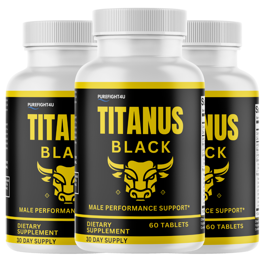 Titanus Black Advancement Natural Supplement for Peak Performance - 6 Bottles